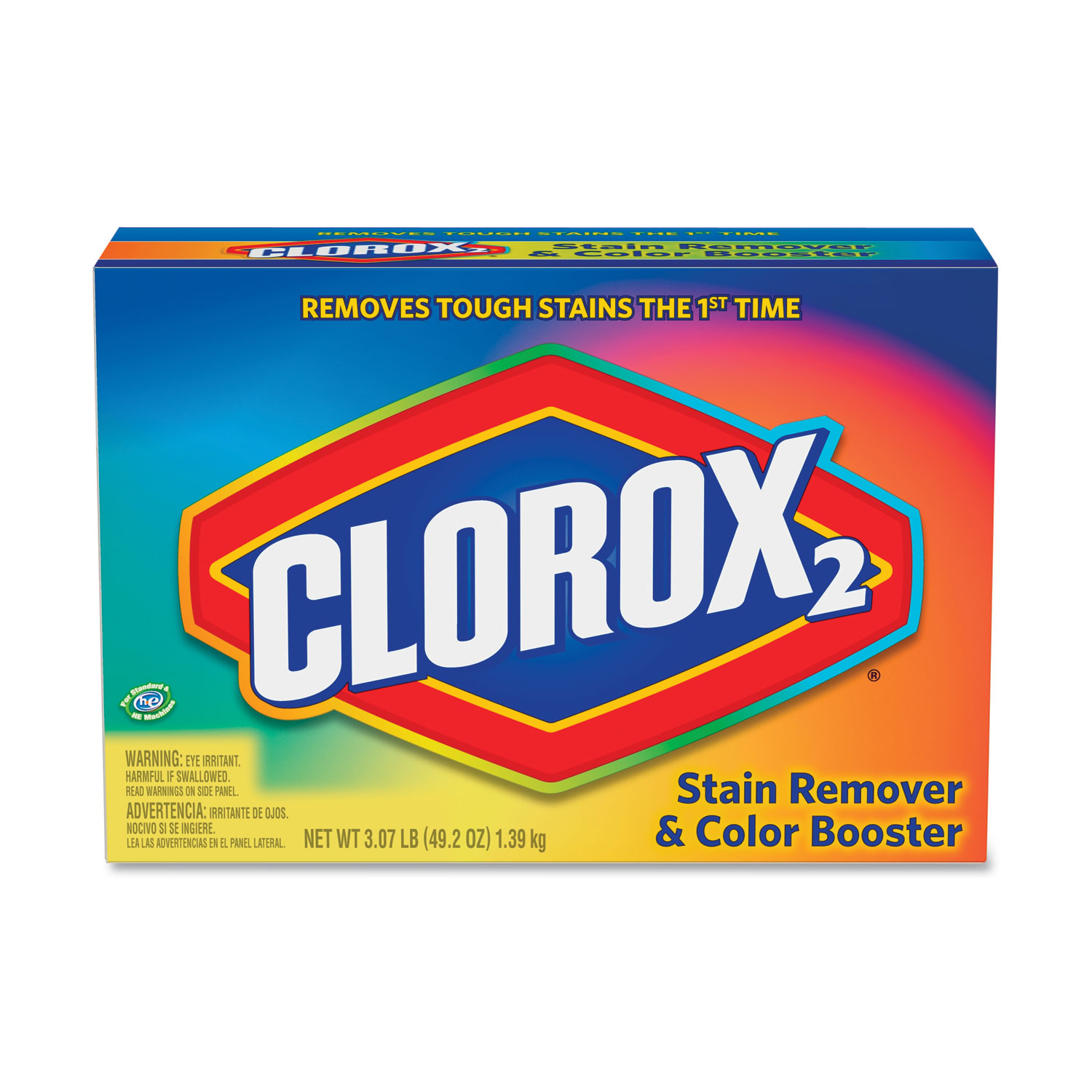  Clorox 2 3098 Stain Remover and Color Booster Powder, Original, 49.2oz Box, 4/Carton (CLO03098) 