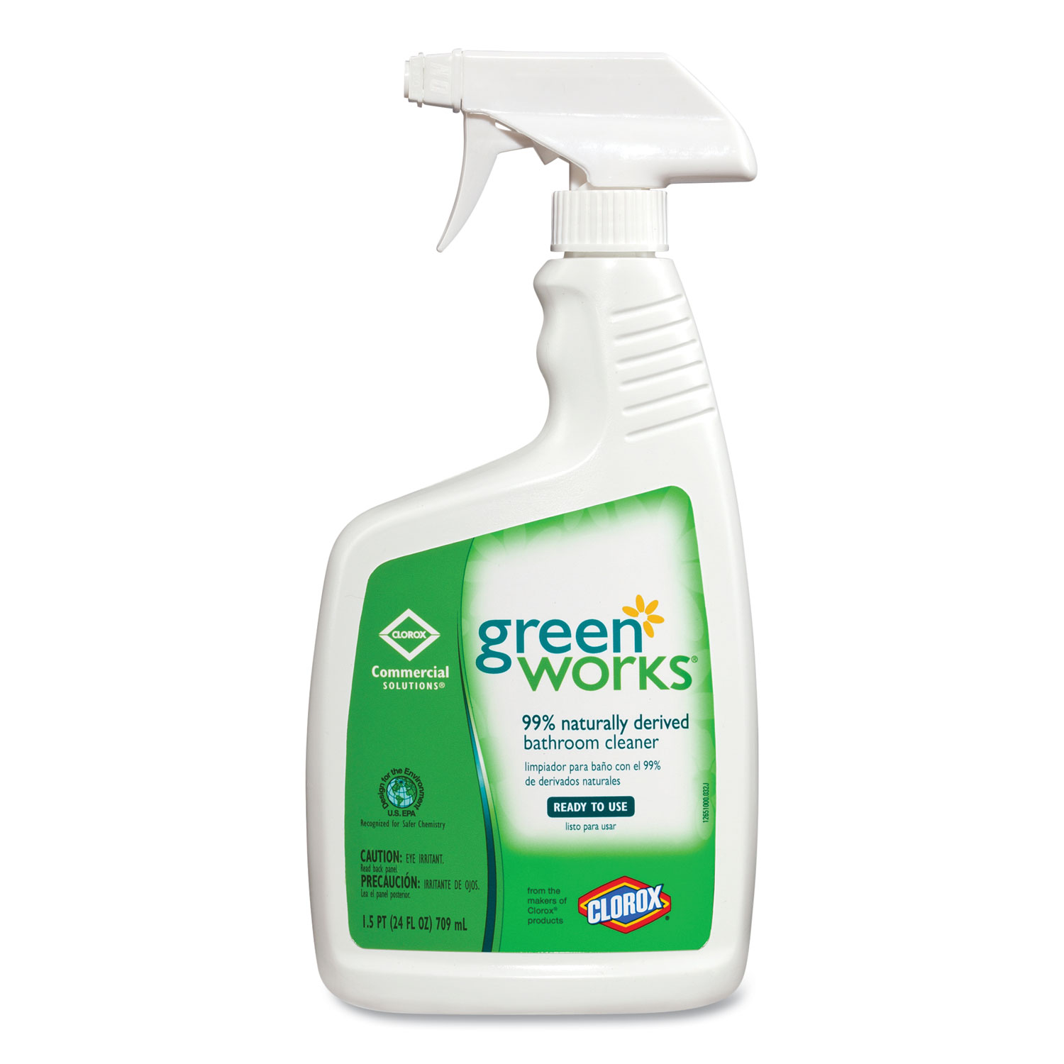  Green Works 10044600004522 Bathroom Cleaner, 24oz Spray Bottle (CLO00452) 