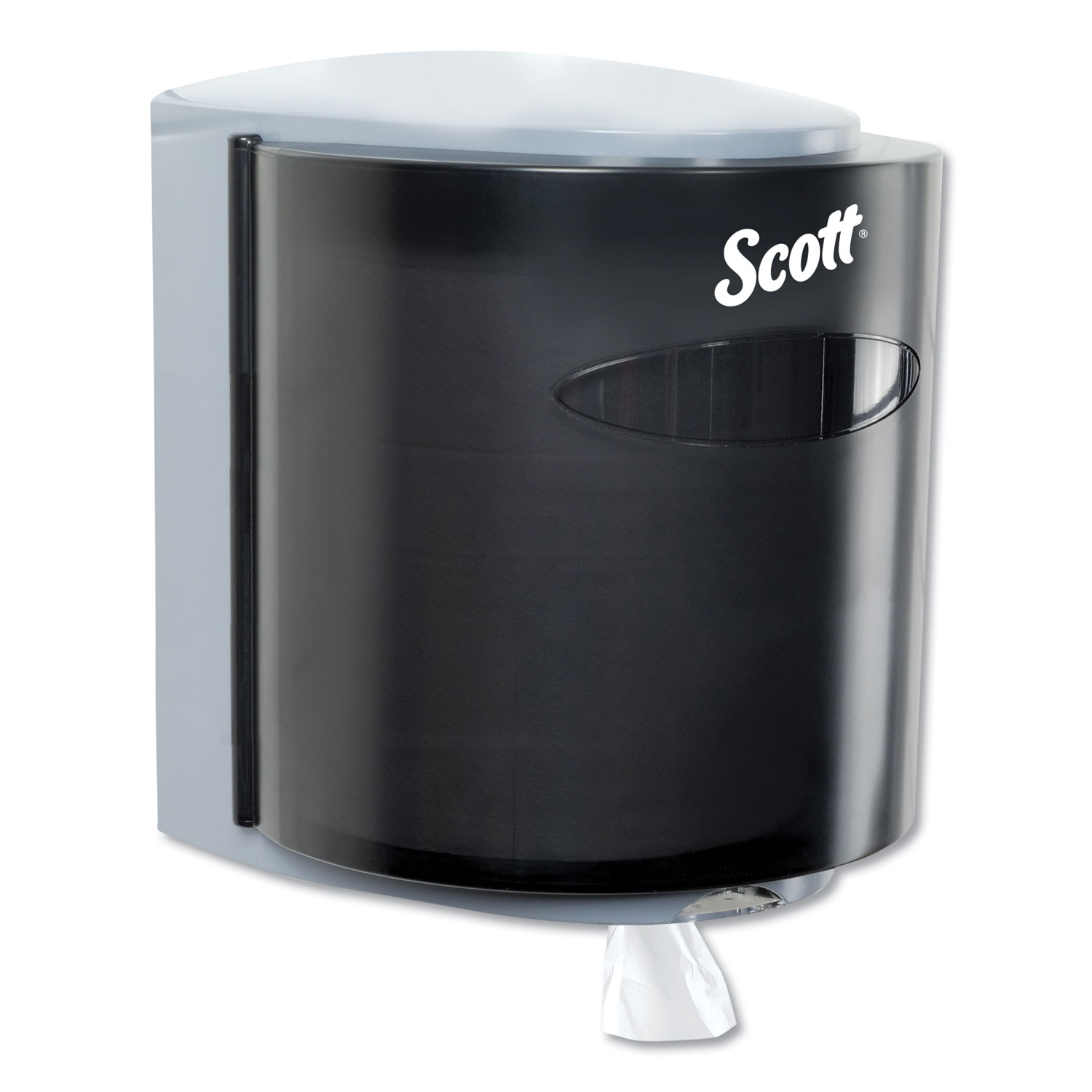  Scott 09989 Roll Control Center Pull Towel Dispenser, 10 3/10w x9 3/10 x11 9/10h, Smoke/Gray (KCC09989) 