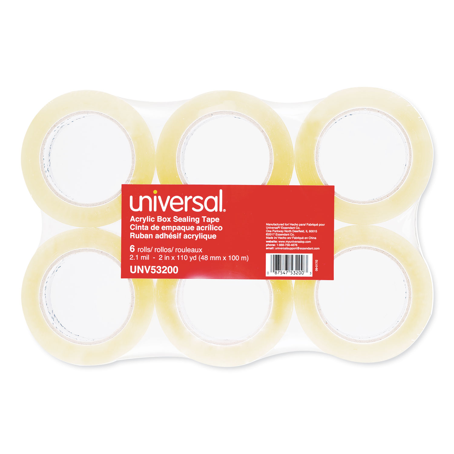 General-Purpose Acrylic Box Sealing Tape, 1.88