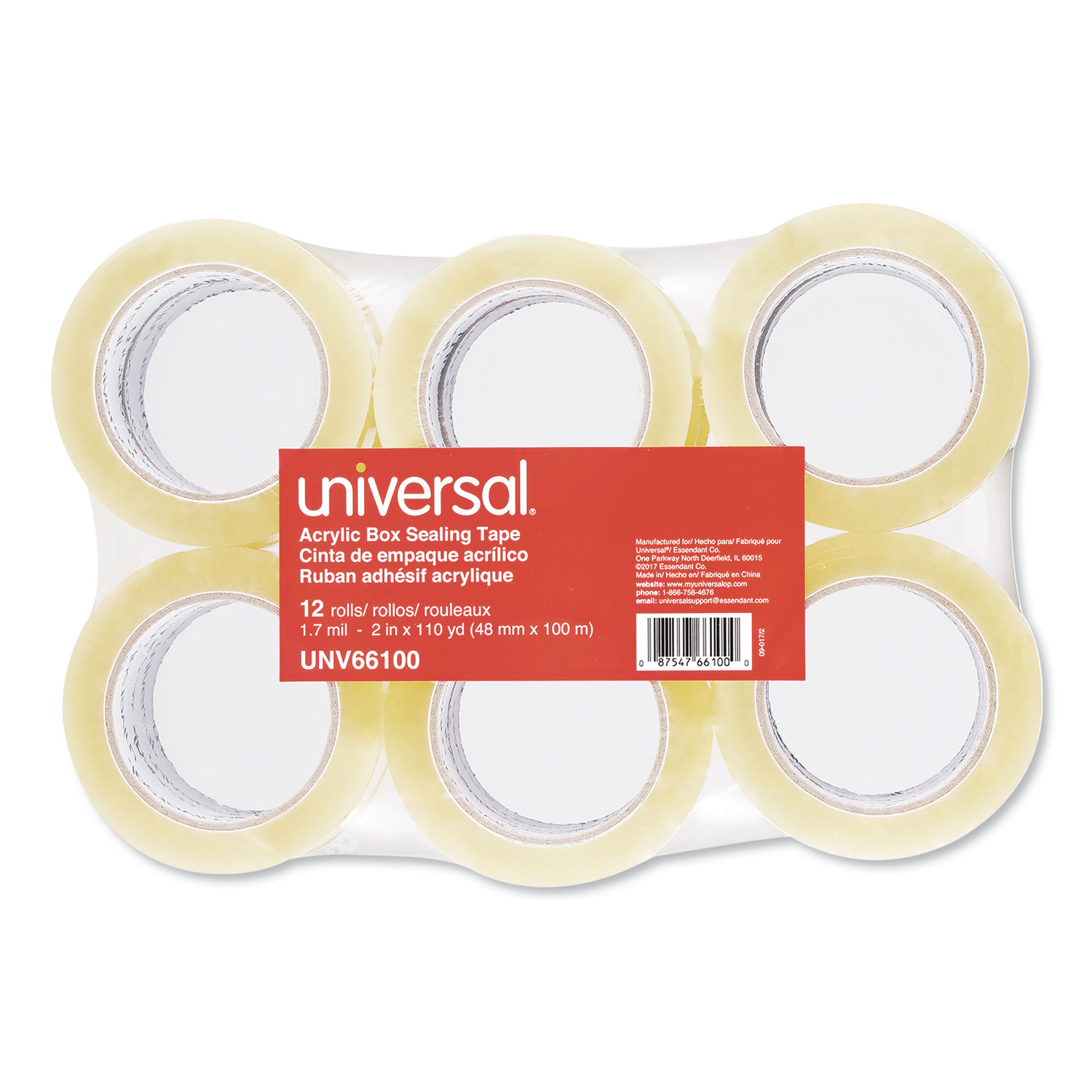 General-Purpose Acrylic Box Sealing Tape, 1.88