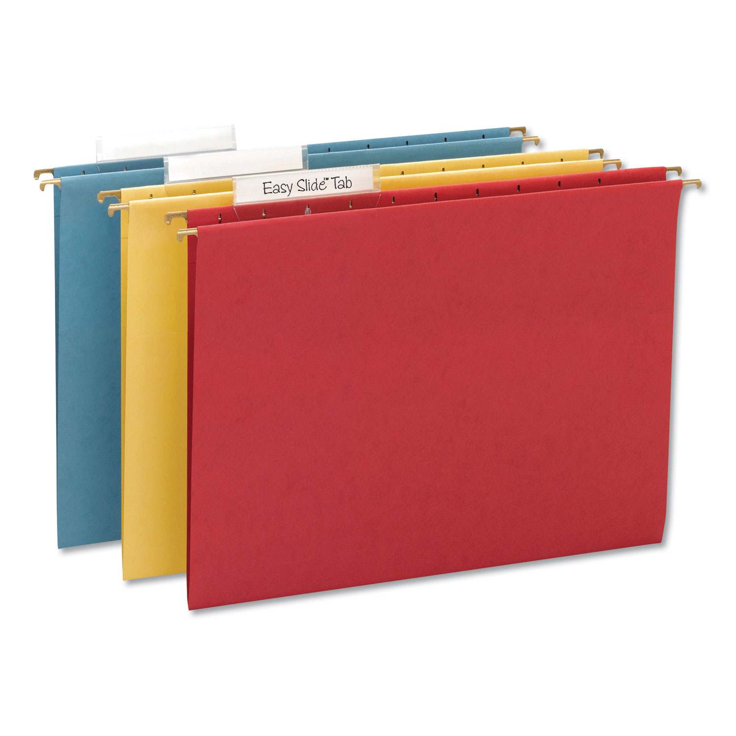  Smead 64040 TUFF Hanging Folders with Easy Slide Tab, Letter Size, 1/3-Cut Tab, Assorted, 15/Box (SMD64040) 