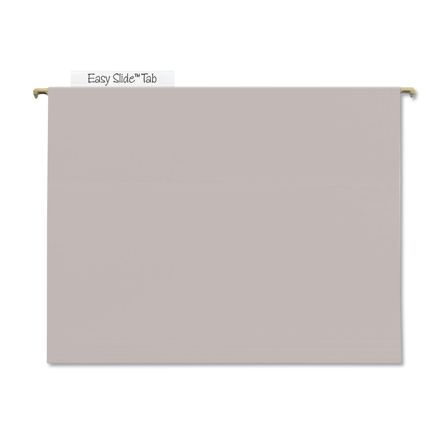 TUFF Hanging Folders with Easy Slide Tab, Letter Size, 1/3-Cut Tab, Steel Gray, 18/Box