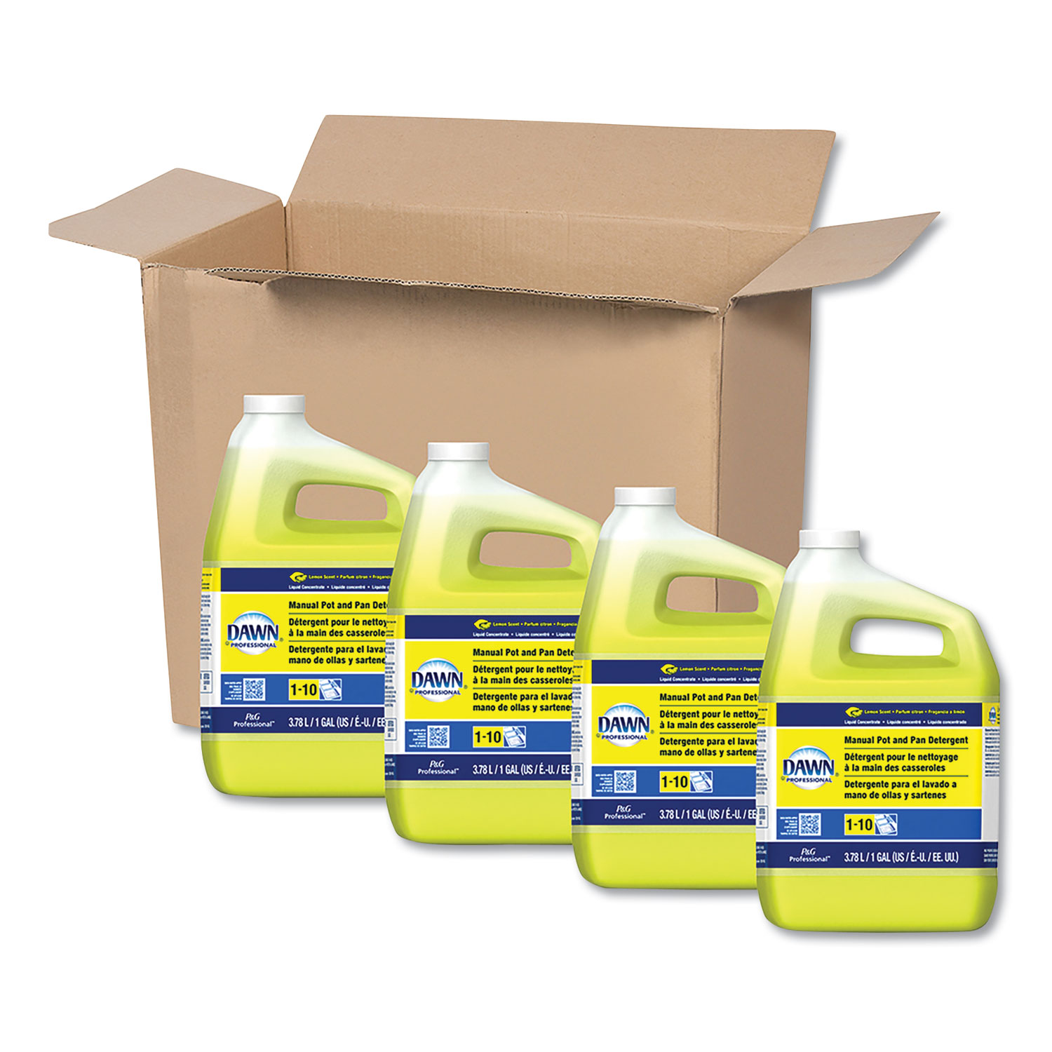  Dawn Professional 57444 Manual Pot/Pan Dish Detergent, Lemon, 4/Carton (PGC57444CT) 