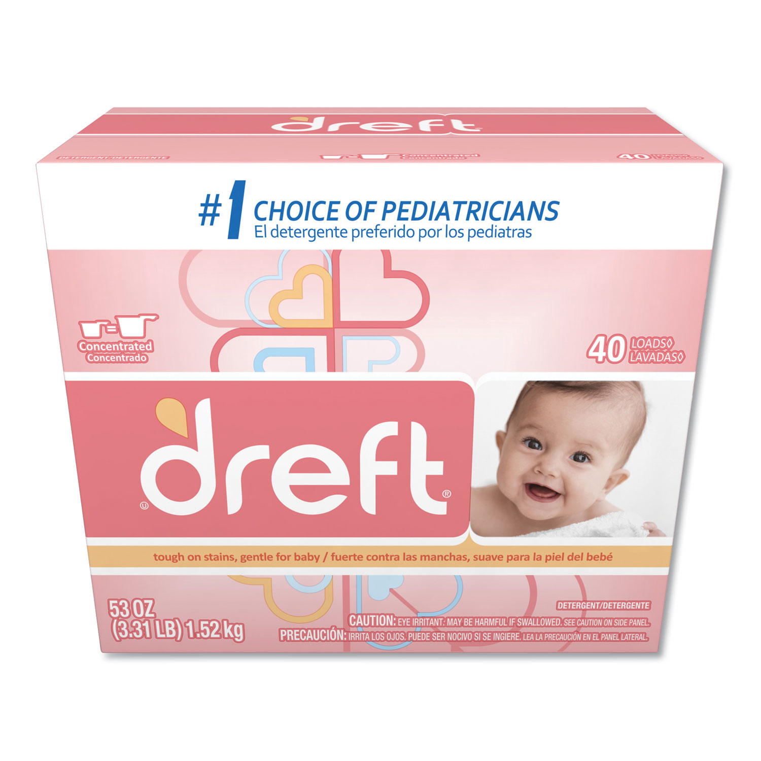  Dreft 85882EA Ultra Laundry Detergent, Powder, Baby Powder Scent, 53 oz Box (PGC85882EA) 