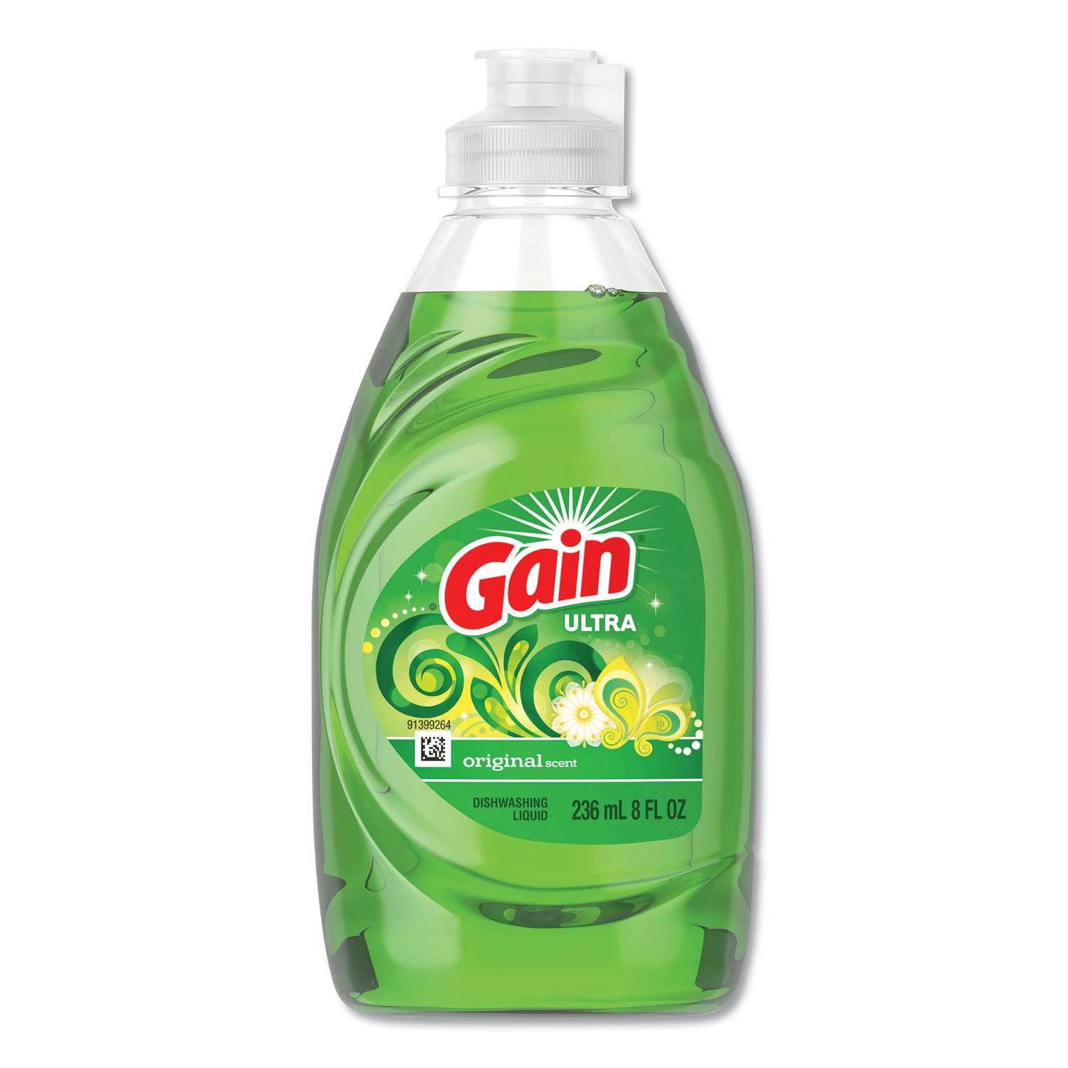  Gain 97614 Dishwashing Liquid, Gain Original, 8 oz. Bottle, 18/Carton (PGC97614) 
