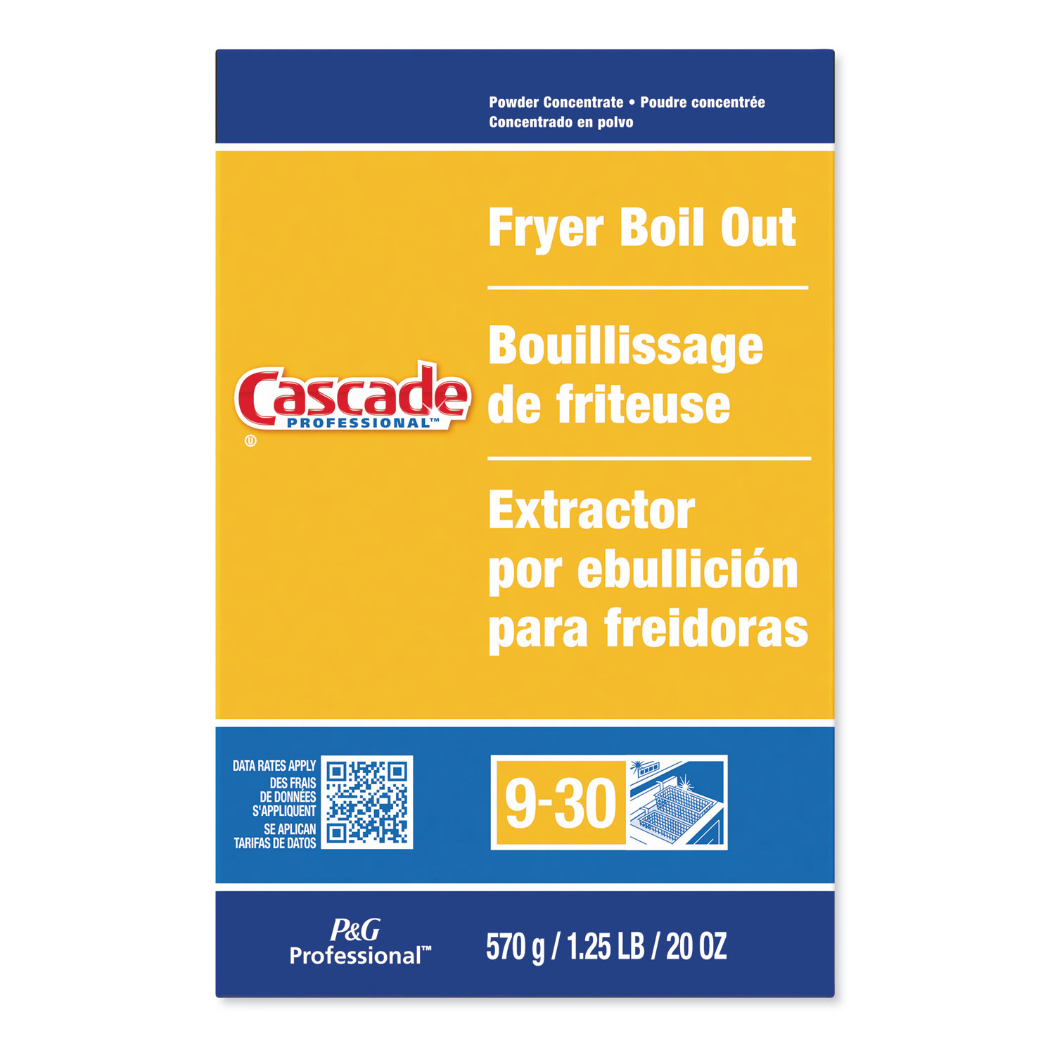  Cascade 59097 Professional Fryer Boil Out, Concentrated Powder, 85 oz Box, 6/Carton (PGC59097) 