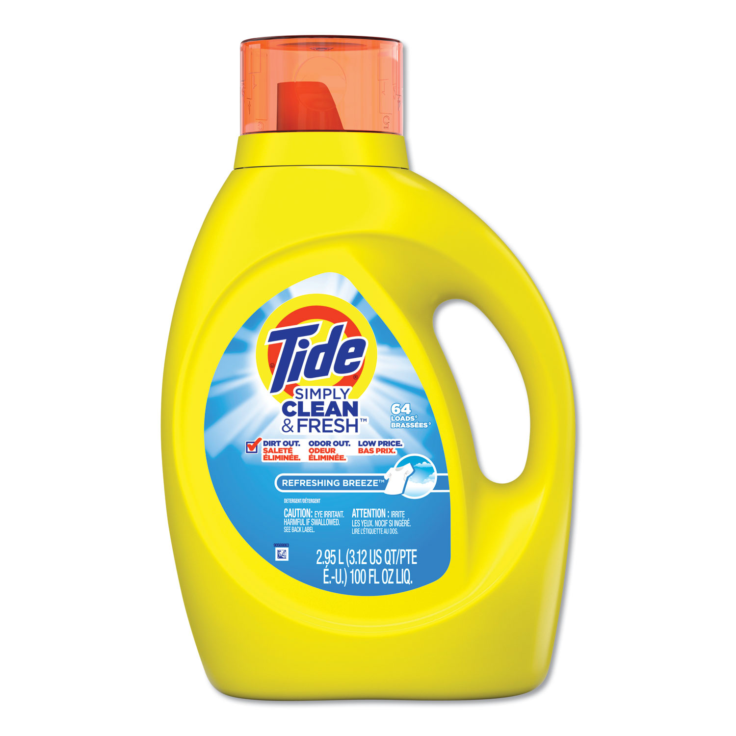  Tide 44206 Simply Clean & Fresh Laundry Detergent, Refreshing Breeze, 100 oz Bottle (PGC44206EA) 