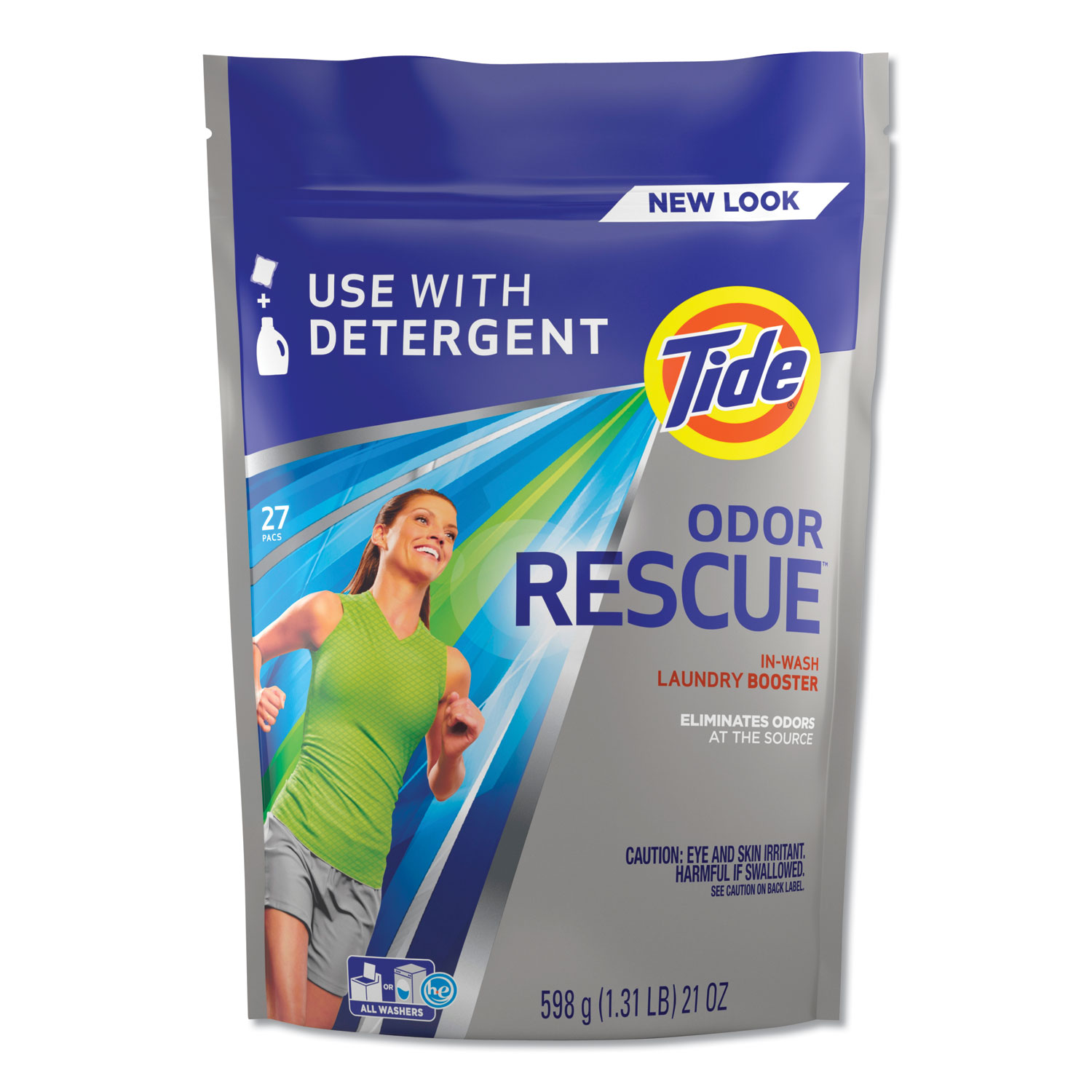  Tide 96224 Odor Rescue with Febreze In-Wash Laundry Booster Pacs, 27/Bag, 4 Bags/Carton (PGC96224) 