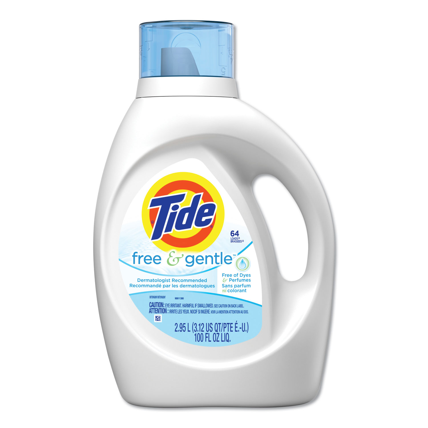  Tide 41829 Free & Gentle Liquid Laundry Detergent, 100 oz Bottle, 4/Carton (PGC41829) 