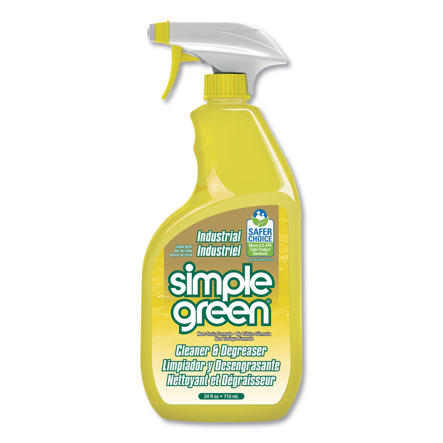  Simple Green 3010001214002 Industrial Cleaner and Degreaser, Concentrated, Lemon, 24 oz Bottle, 12/Carton (SMP14002) 