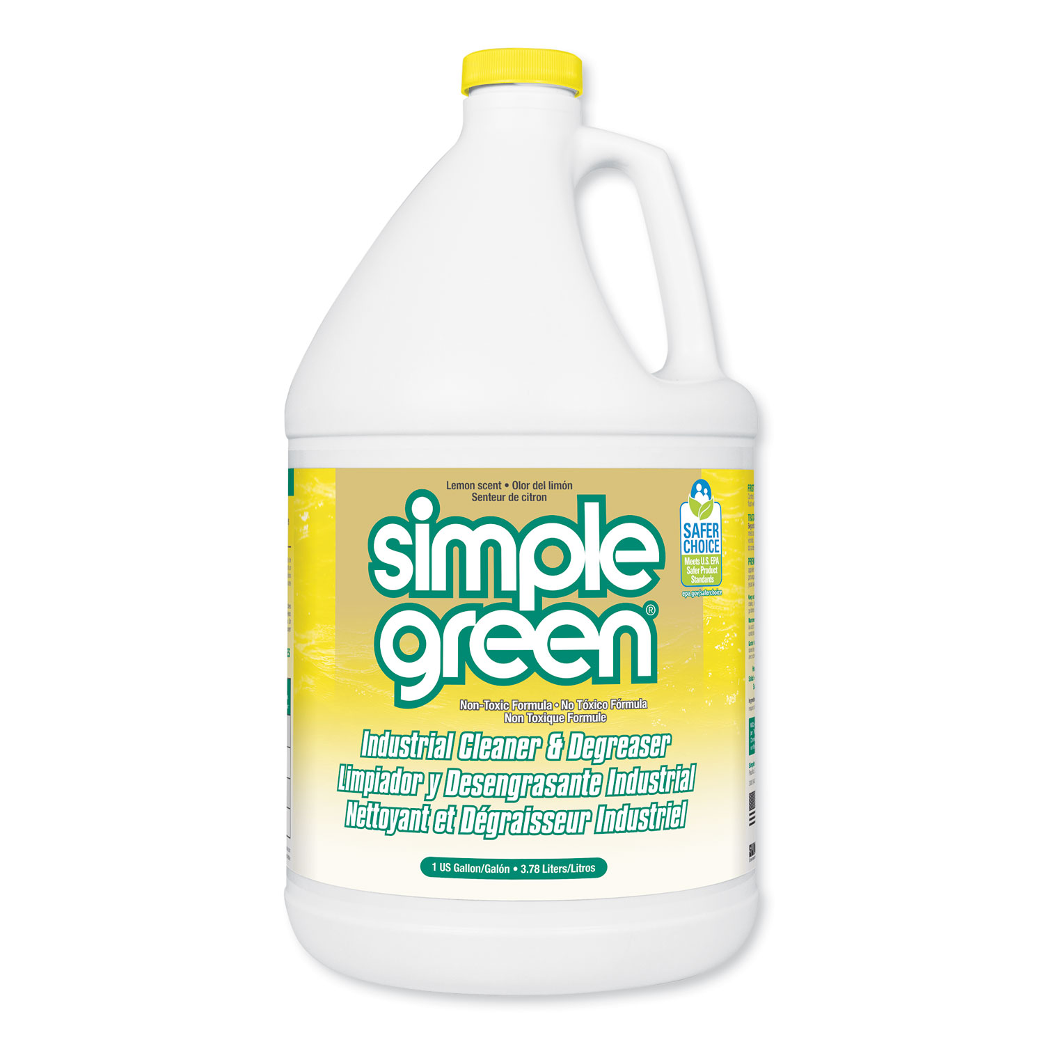  Simple Green 3010200614010 Industrial Cleaner and Degreaser, Concentrated, Lemon, 1 gal Bottle, 6/Carton (SMP14010) 