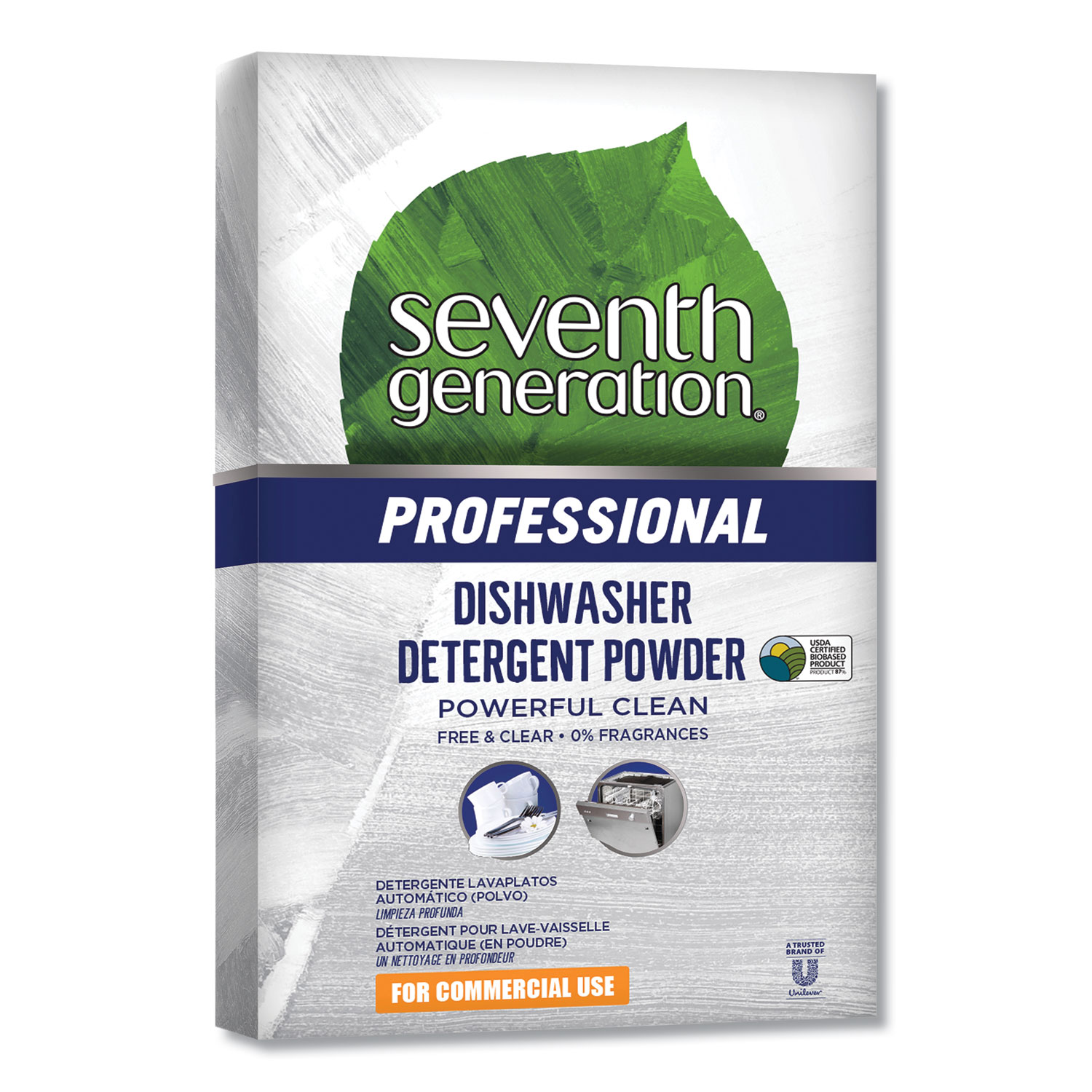  Seventh Generation SEV44736 Automatic Dishwasher Powder, Free and Clear, Jumbo 75oz Box, 8/CT (SEV44736) 