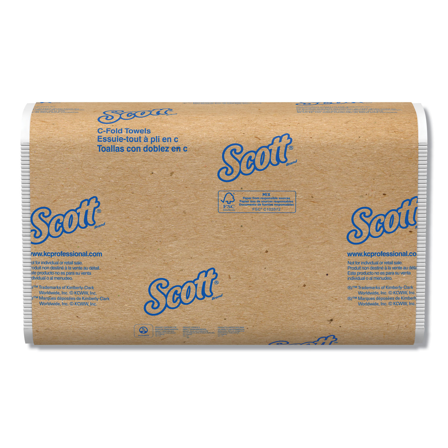  Scott 3623 Essential C-Fold Towels,Convenience Pack, 10 1/8 x 13 3/20, White, 200/PK,9PK/CT (KCC03623) 