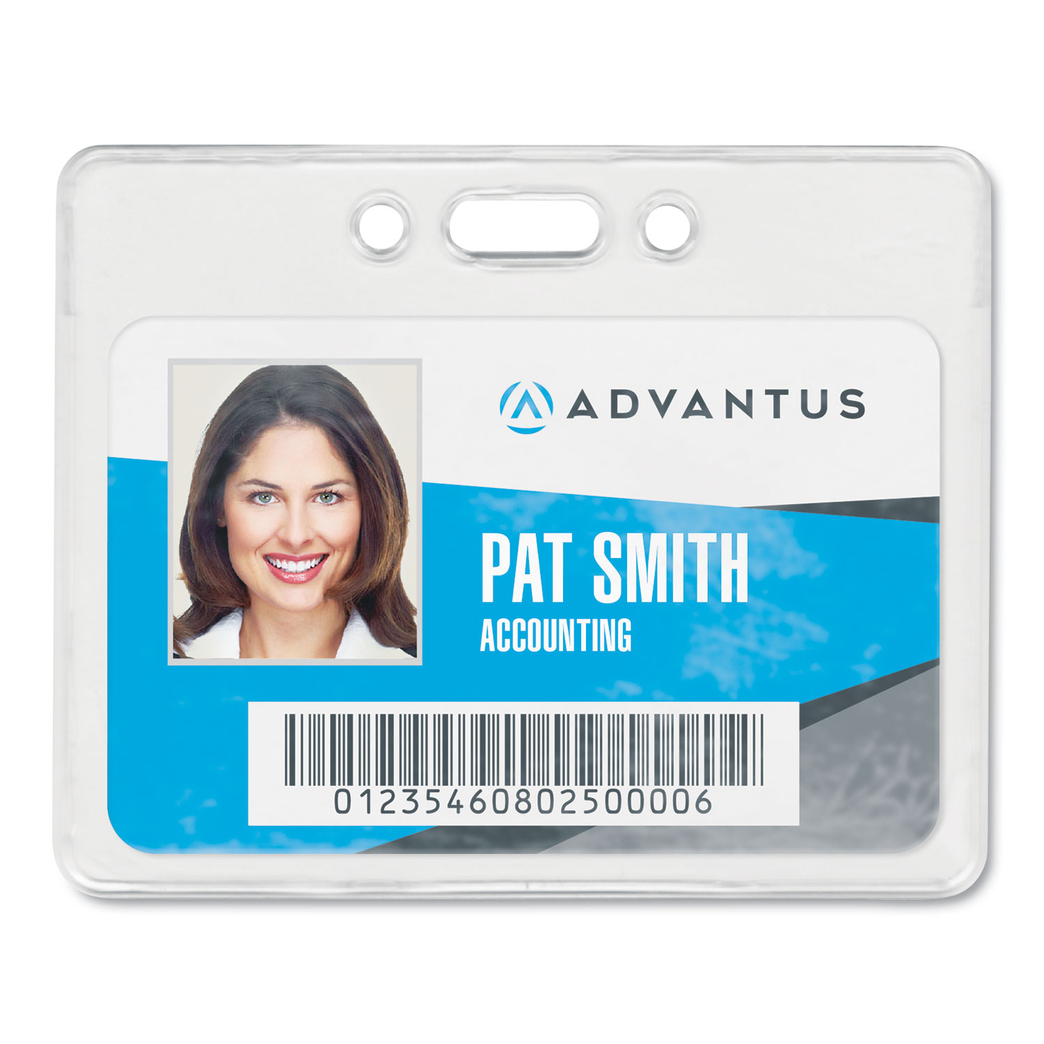  Advantus 75450 Proximity ID Badge Holder, Horizontal, 3 3/8w x 2 3/8h, Clear, 50/Pack (AVT75450) 