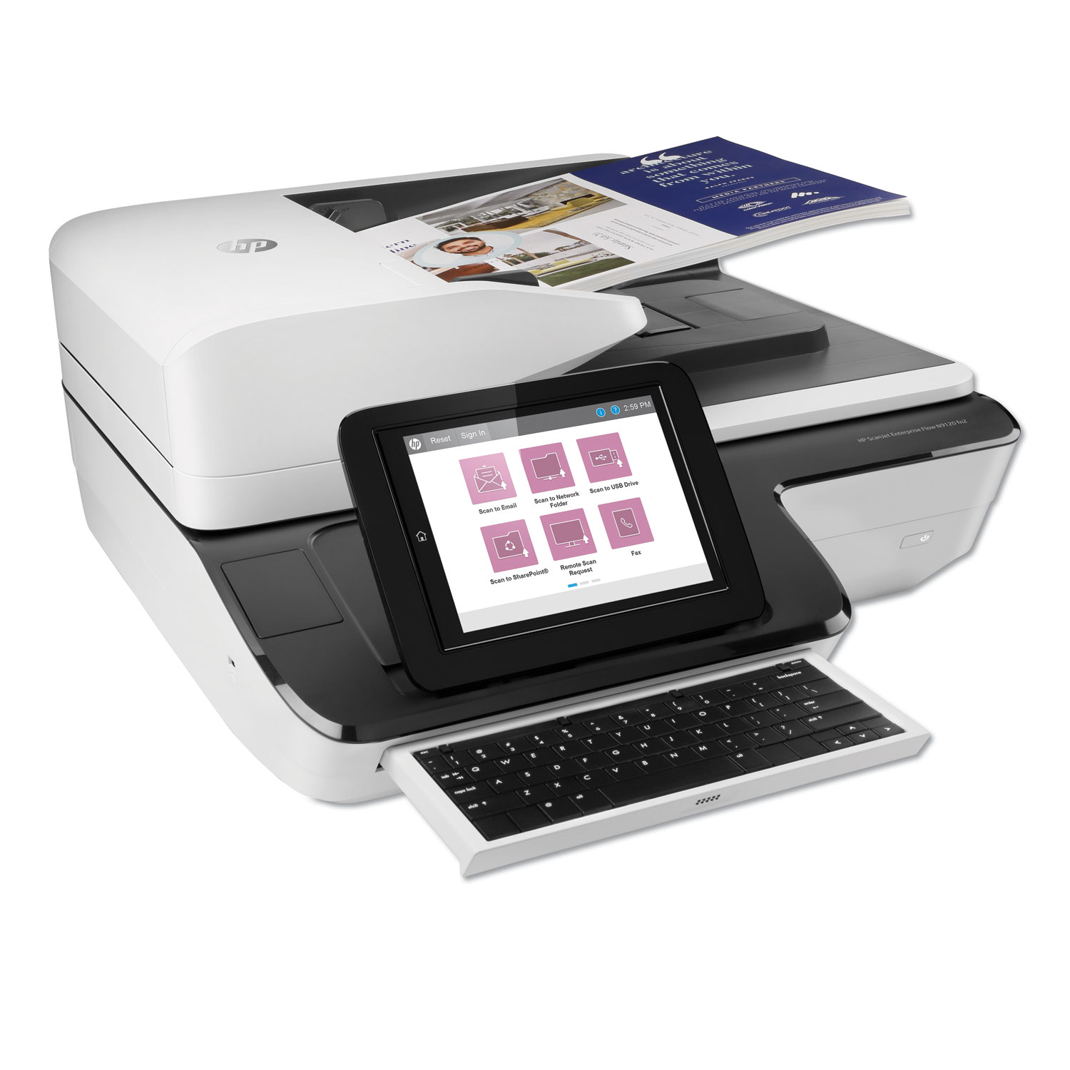 ScanJet Enterprise Flow N9120 fn2 Document Scanner, 600 dpi Optical