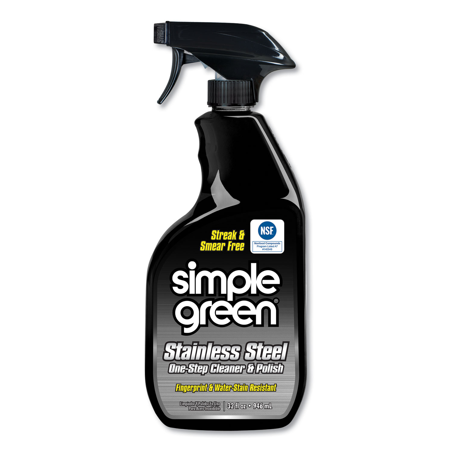  Simple Green 3510001218300 Stainless Steel One-Step Cleaner and Polish, 32 oz Spray Bottle (SMP18300CT) 
