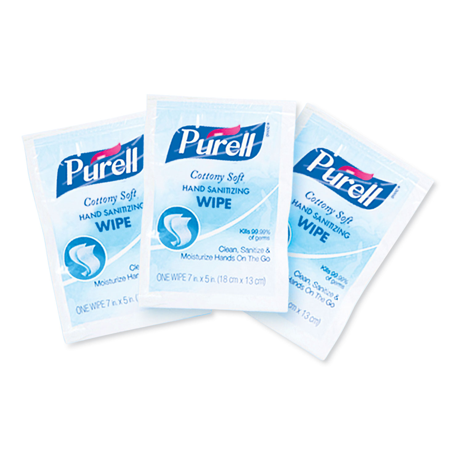  PURELL 9025-12 Cottony Soft Individually Wrapped Hand Sanitizing Wipes, 5 x 7, 480 Sheets/CT (GOJ902512) 