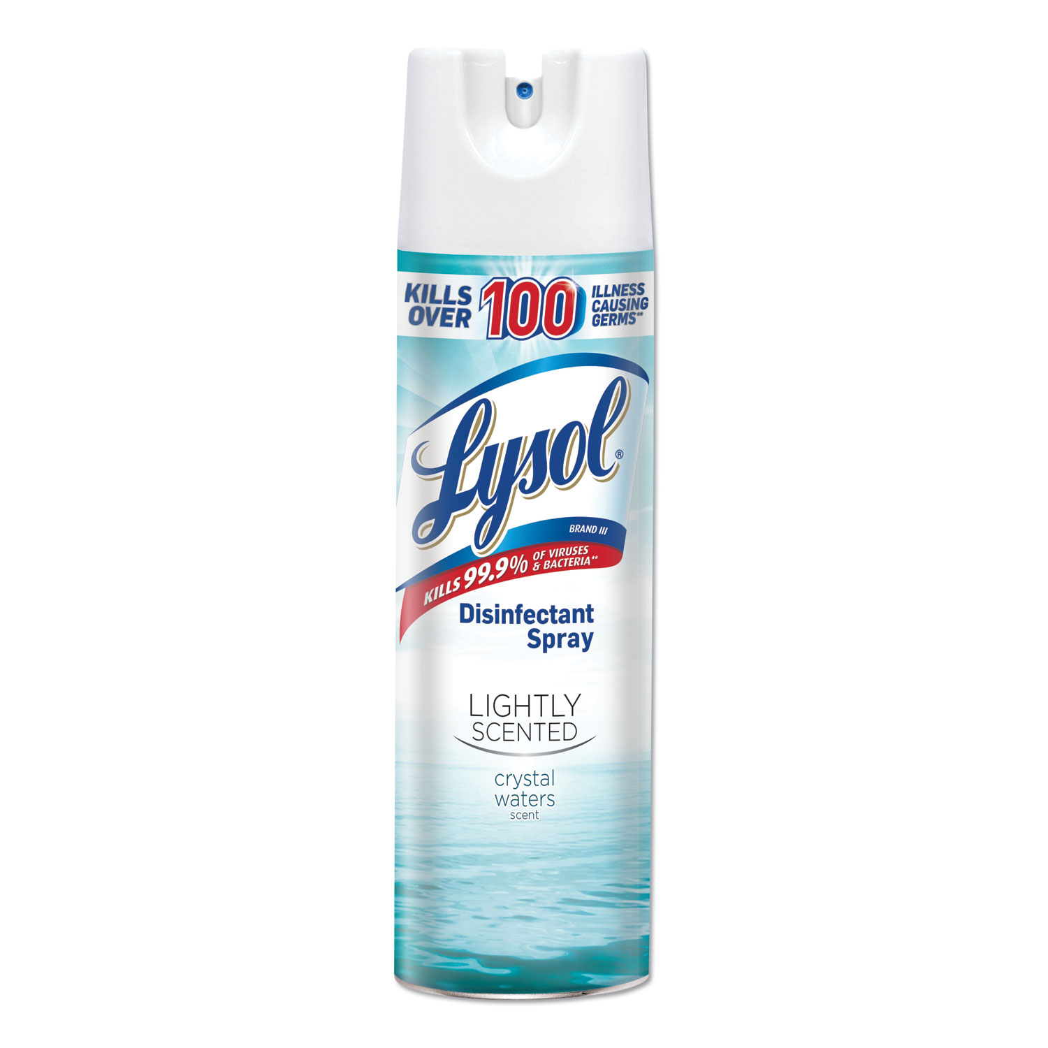  LYSOL Brand 19200-97174 Lightly Scented Disinfectant Spray, Crystal Waters, 19 oz (RAC97174EA) 