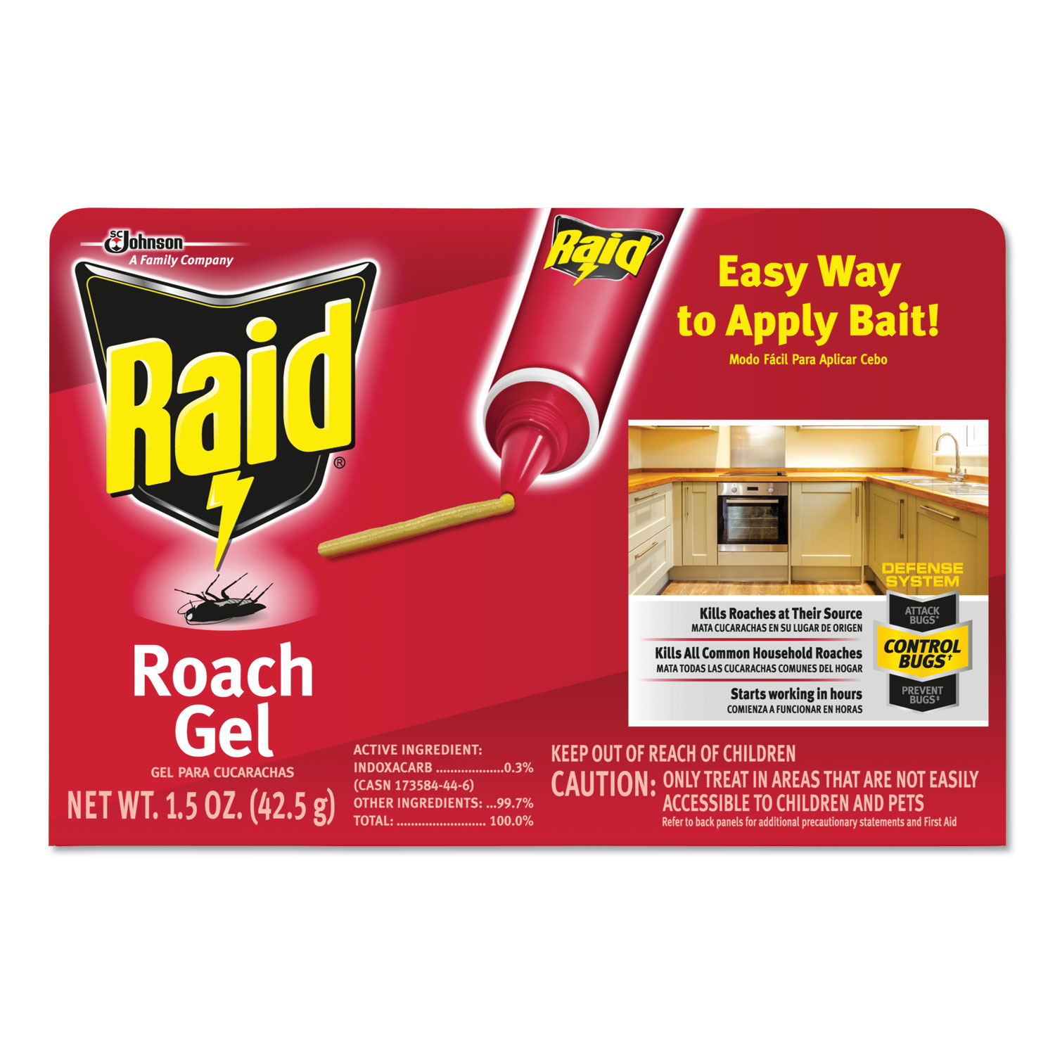  Raid 697326 Ant Gel, 1.06 oz, Tube, 8/Carton (SJN697326) 