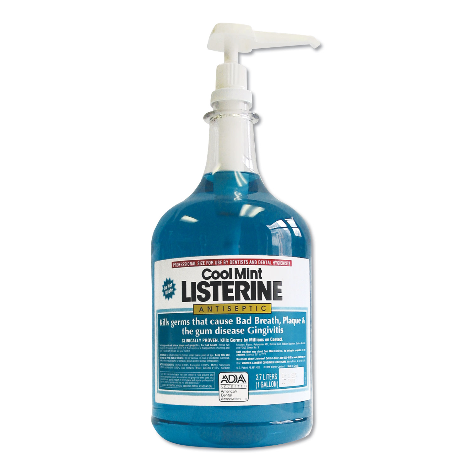 Cool Mint Mouthwash 1 Gallon Pump 2 Carton Act Supplies