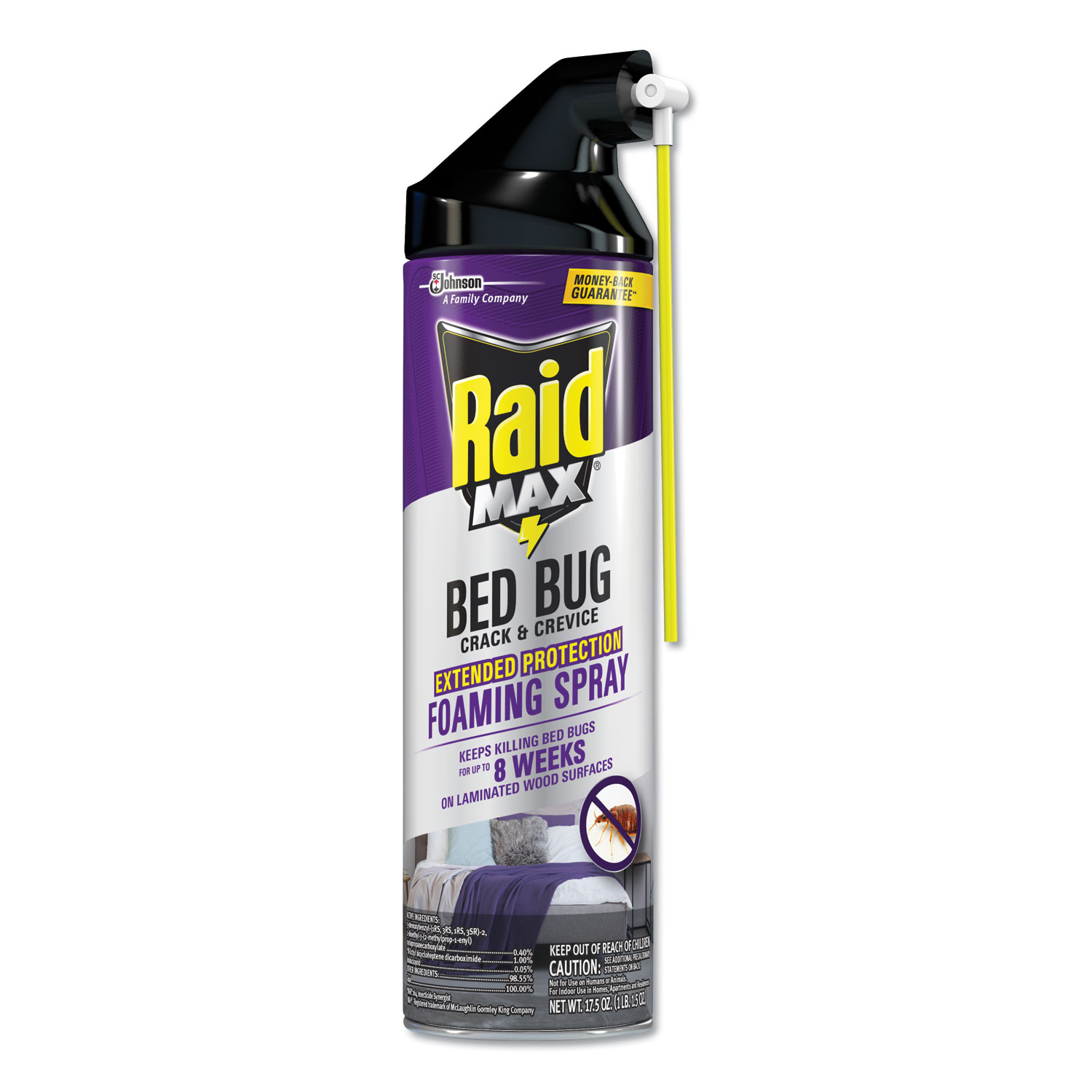  Raid 305739 Foaming Crack and Crevice Bed Bug Killer, 17.5 oz, Aerosol, 6/Carton (SJN305739) 