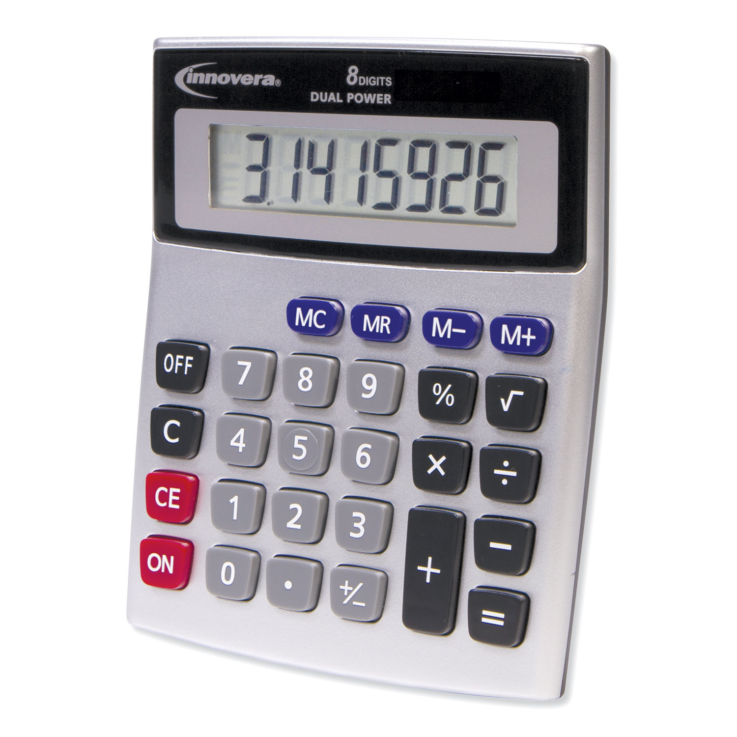 8 Digits Display Desktop Calculator Dual Power with Sound Business & Accounts 
