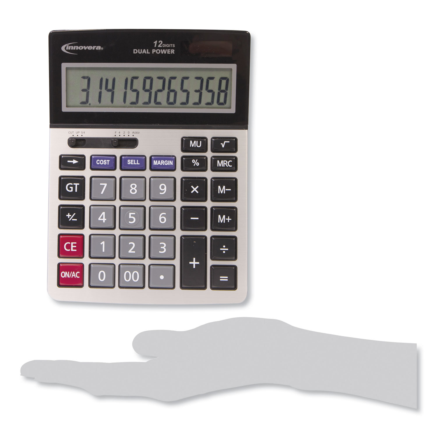 15968 Profit Analyzer Calculator, Dual Power, 12-Digit LCD Display