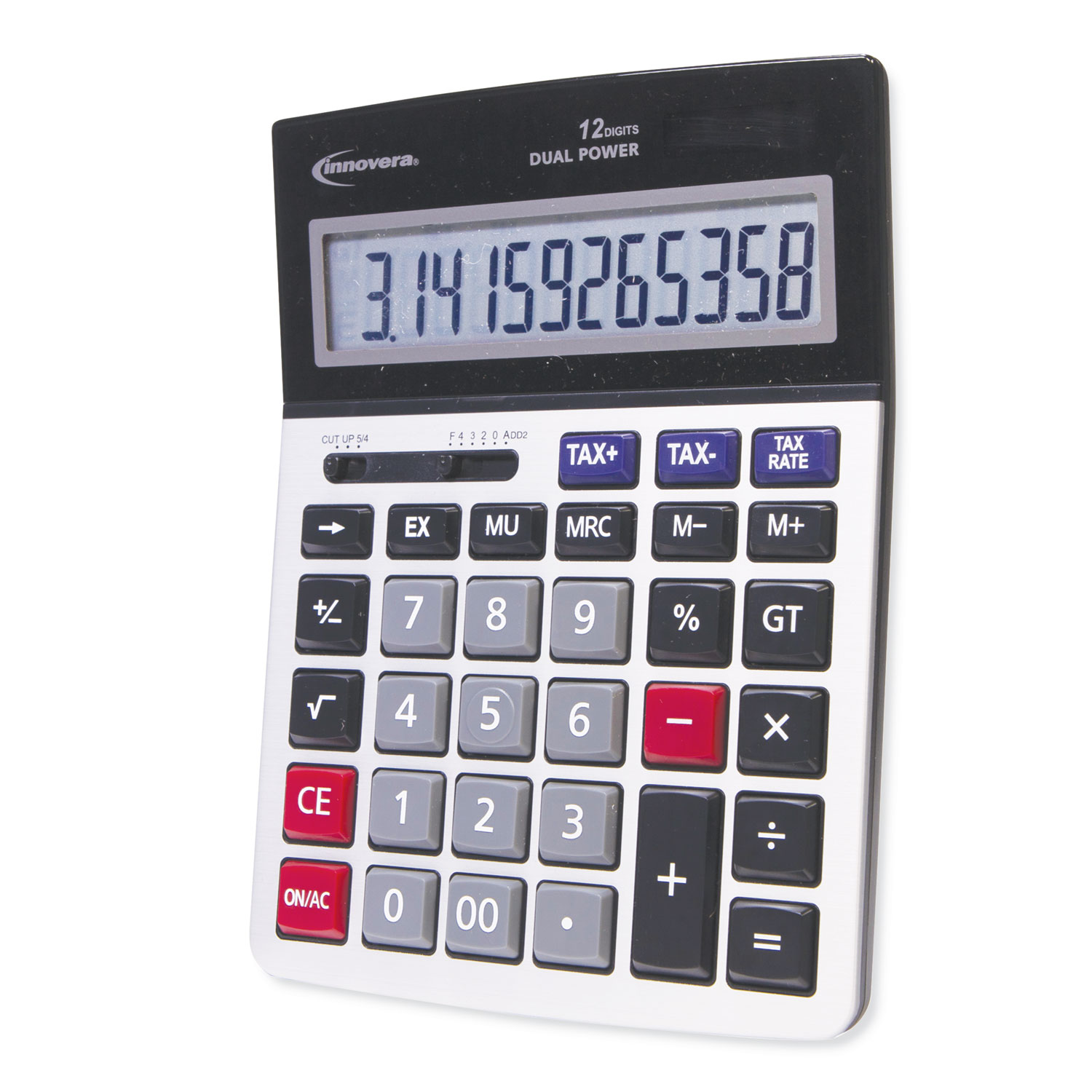 Pocket Small Size Desk Calculator, 12 Digit Large LCD Display, Basic Tax  Function Handheld Desktop Calculator with Solar Battery Dual Power, Perfect