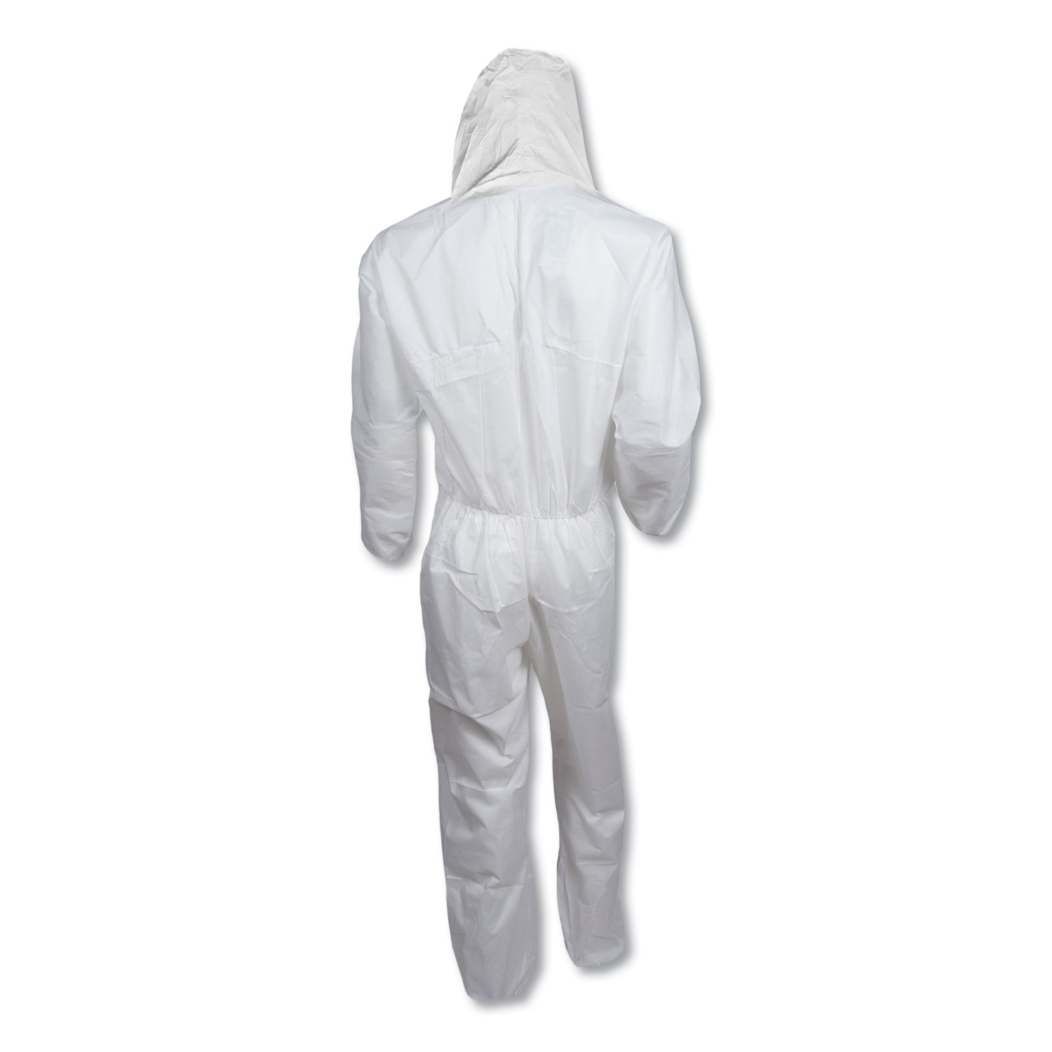 A30 Elastic Back and Cuff Hooded Coveralls, 4X-Large, White, 21/Carton