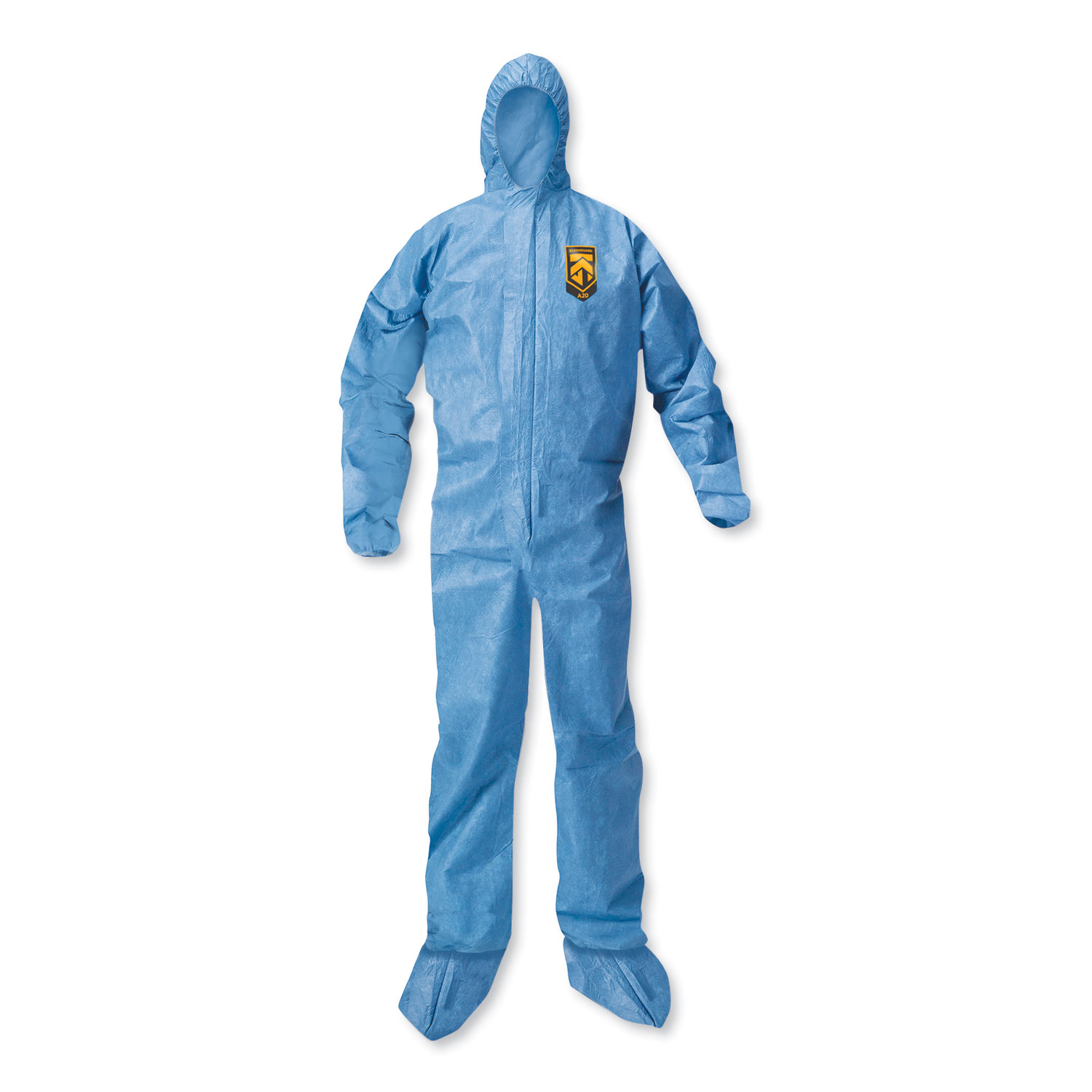 A20 Breathable Particle Protection Coveralls, Hood and Boots,  Large, Blue, 24/Carton