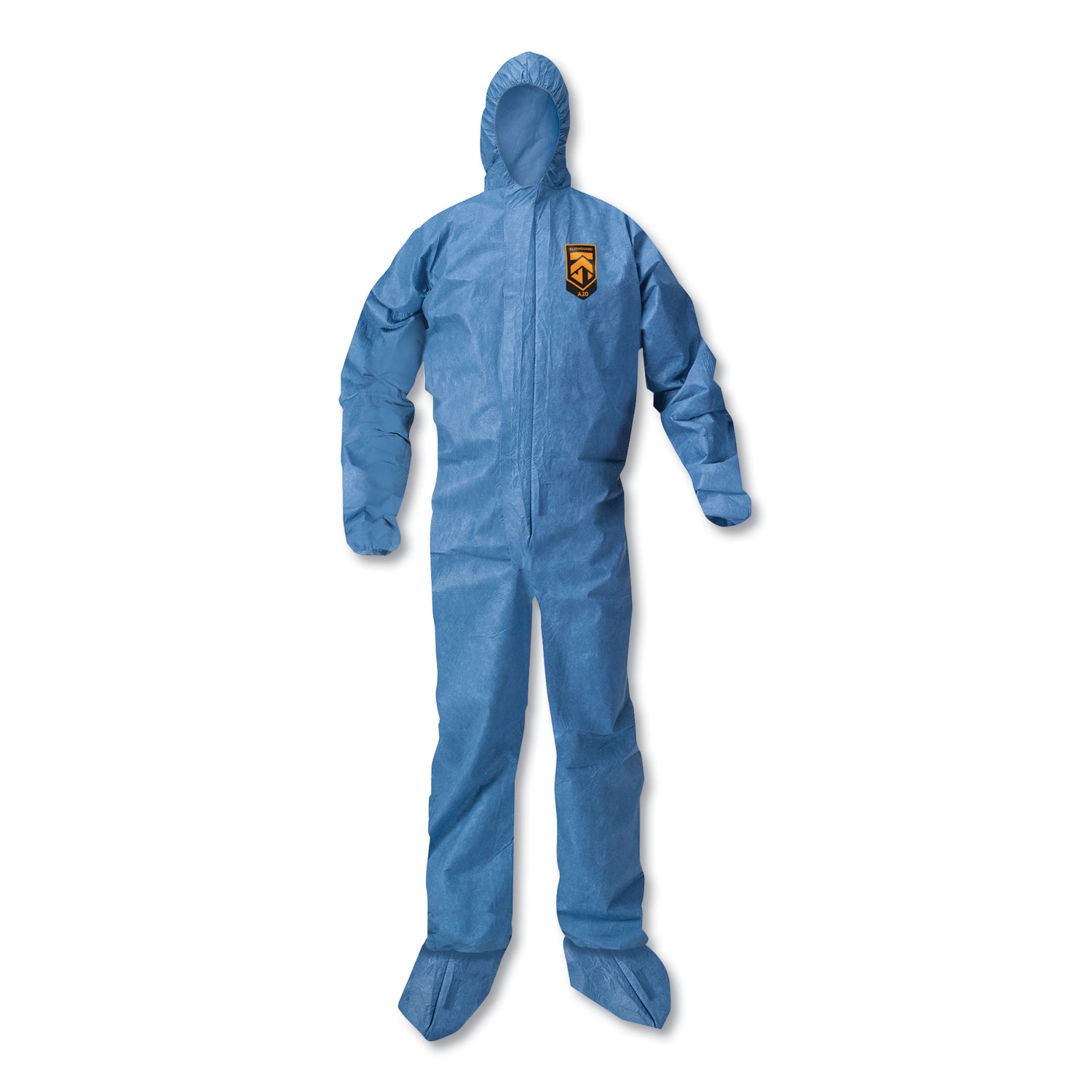A20 Breathable Particle Protection Coveralls, Hood and Boots, 2X-Large, Blue, 24/Carton