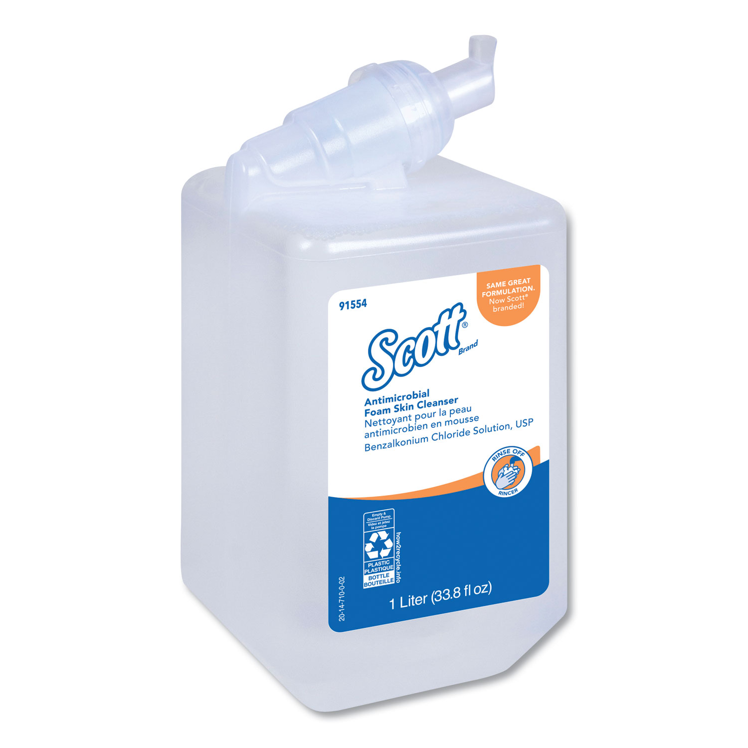  Scott 91554 Control Antimicrobial Foam Skin Cleanser, Fresh Scent, 1000 mL Bottle (KCC91554) 