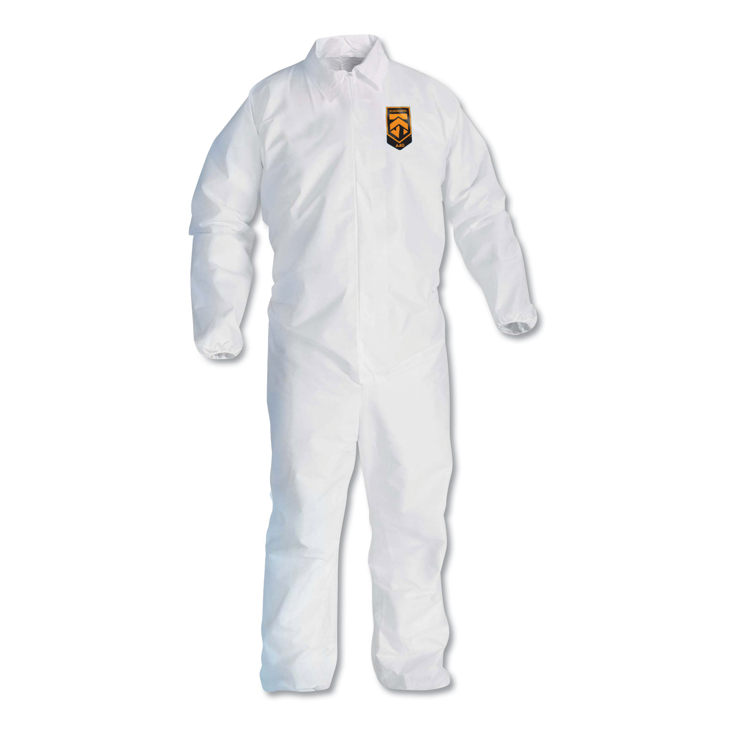  KleenGuard KCC 44317 A40 Elastic-Cuff and Ankles Coveralls, 4X-Large, White, 25/Carton (KCC44317) 