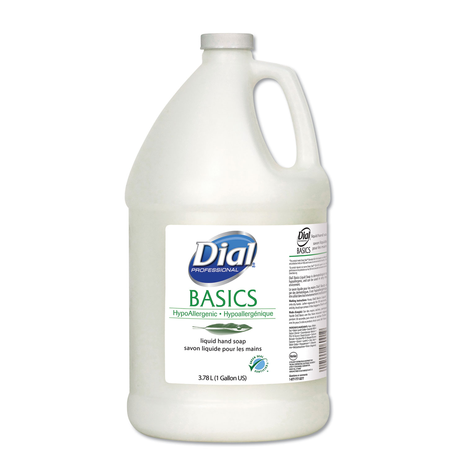  Dial Professional 1700006047 Basics Liquid Hand Soap, Fresh Floral, 1 gal Bottle (DIA06047EA) 