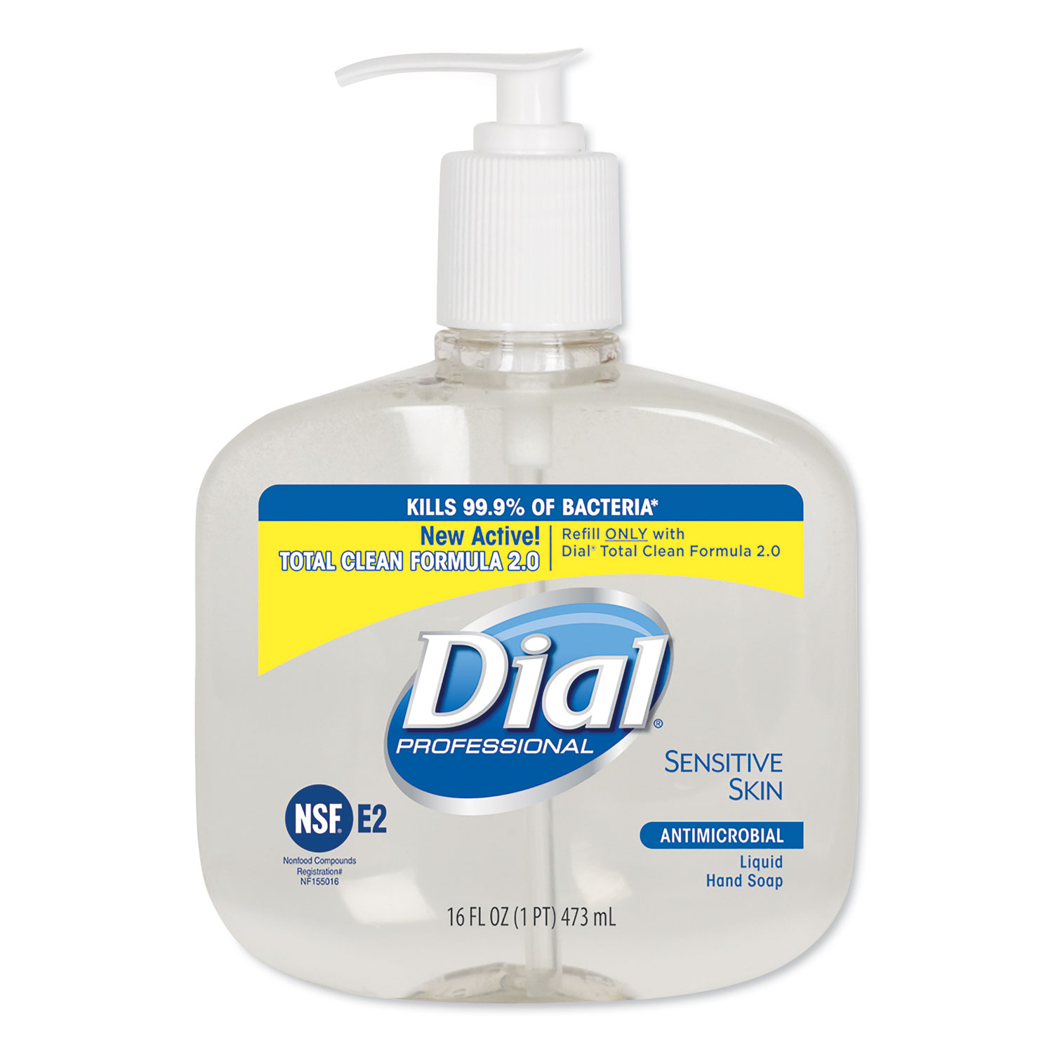  Dial Professional DIA 80784 Antimicrobial Soap for Sensitive Skin, 16 oz Pump Bottle, 12/Carton (DIA80784) 
