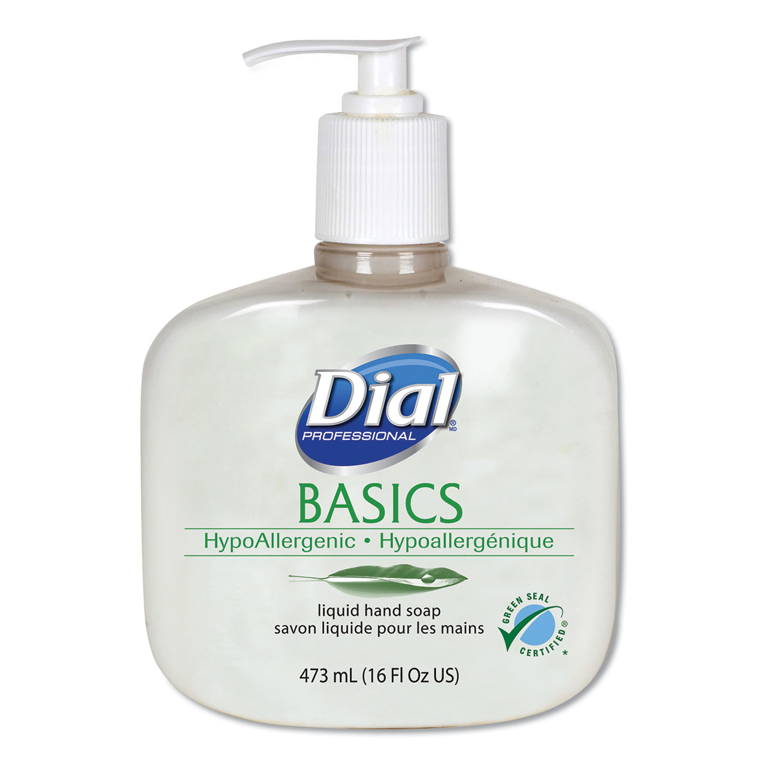  Dial Professional 1700006044 Basics Liquid Hand Soap, Fresh Floral, 16 oz Pump Bottle (DIA06044EA) 