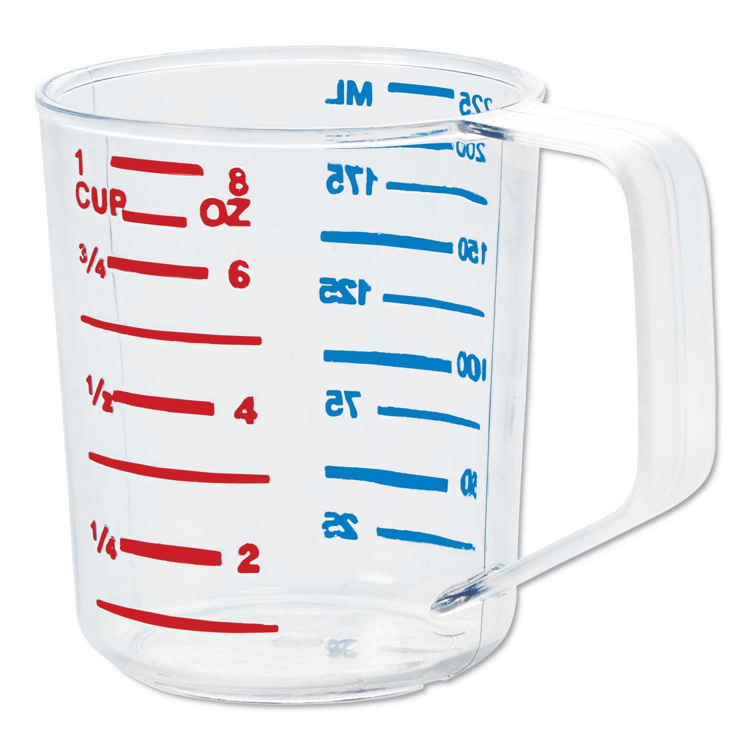  Rubbermaid Commercial 321000CLR Bouncer Measuring Cup, 8oz, Clear (RCP3210CLE) 