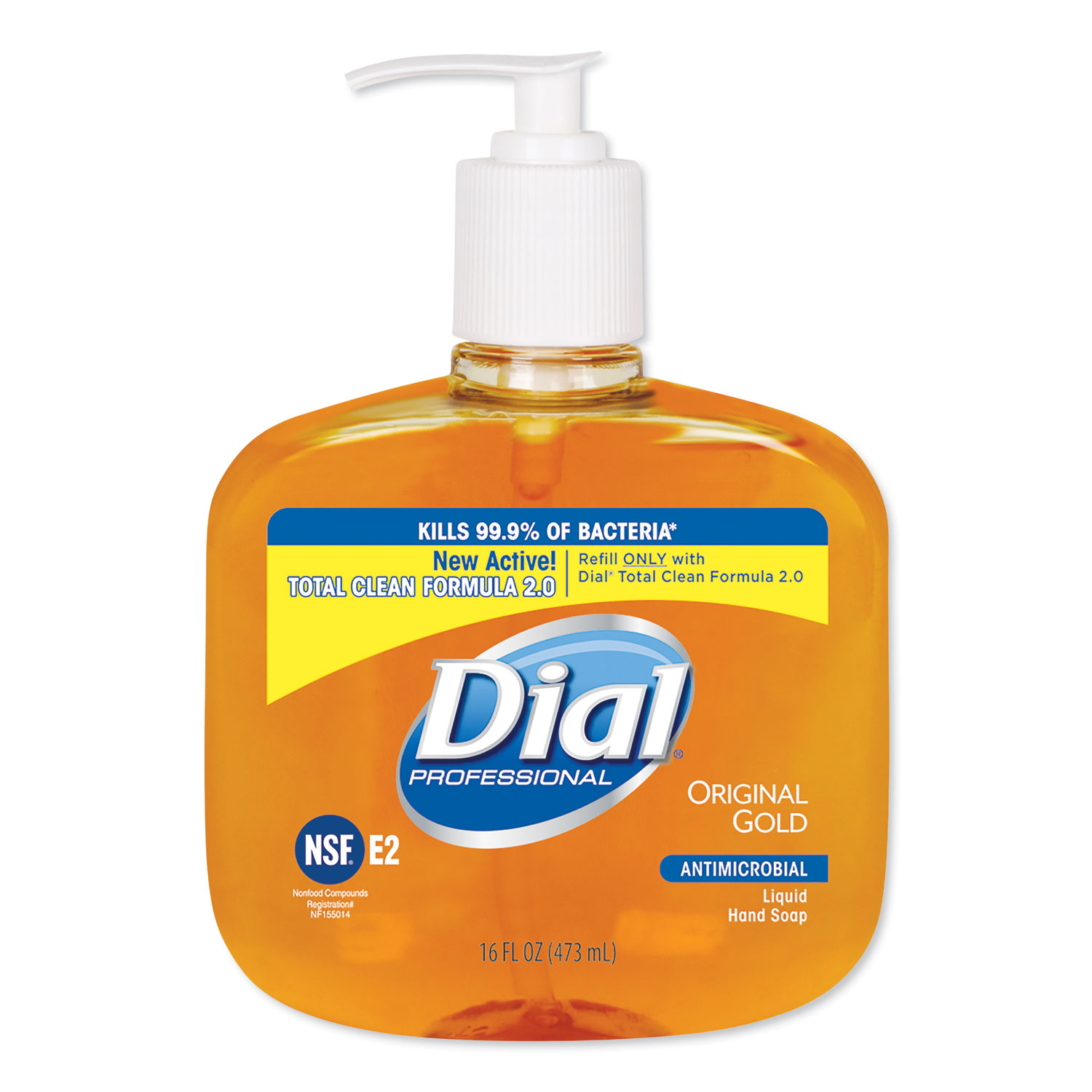  Dial Professional 80790 Gold Antimicrobial Liquid Hand Soap, Floral Fragrance, 16 oz Pump Bottle (DIA80790EA) 