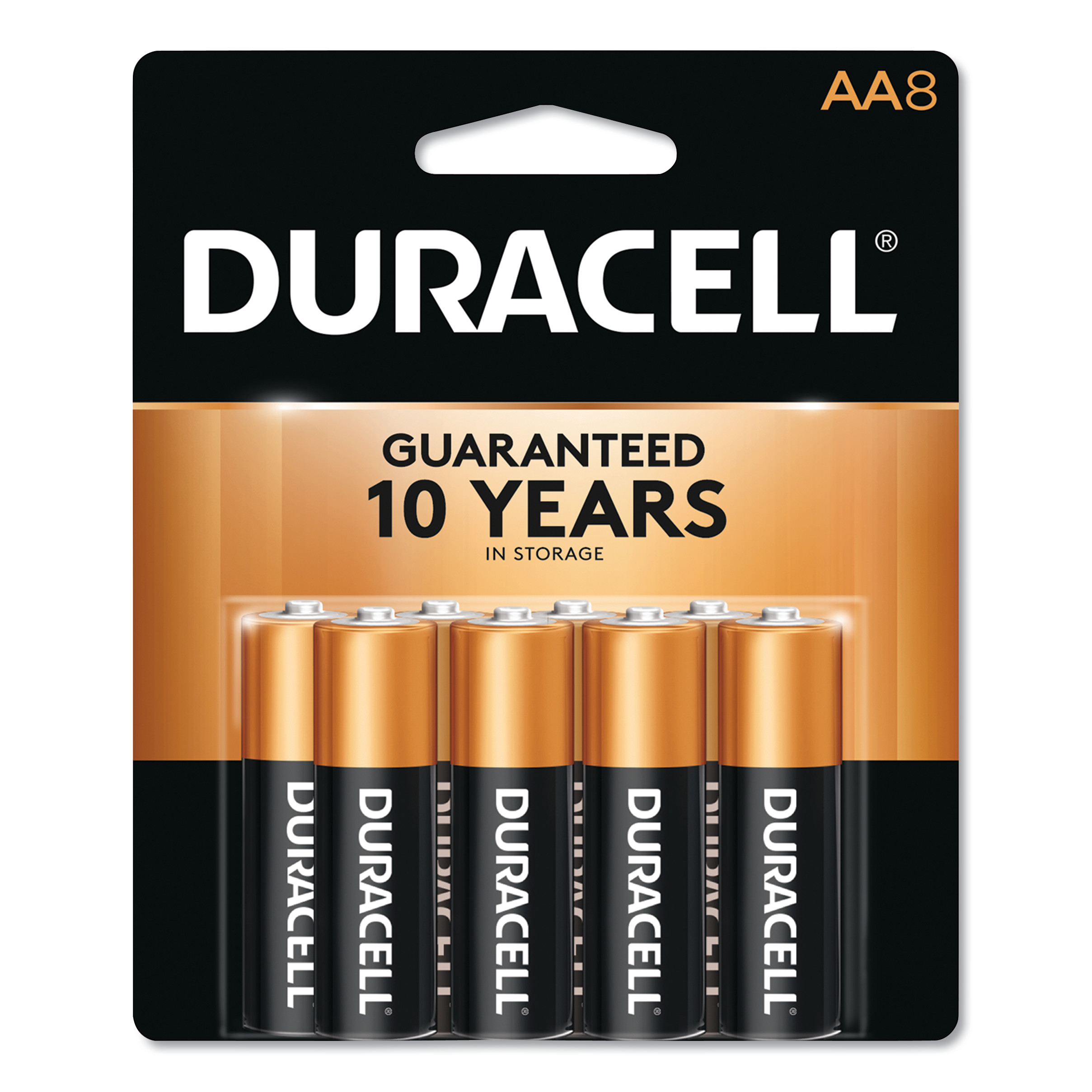  Duracell MN1500B8Z CopperTop Alkaline AA Batteries, 8/Pack (DURMN1500B8Z) 