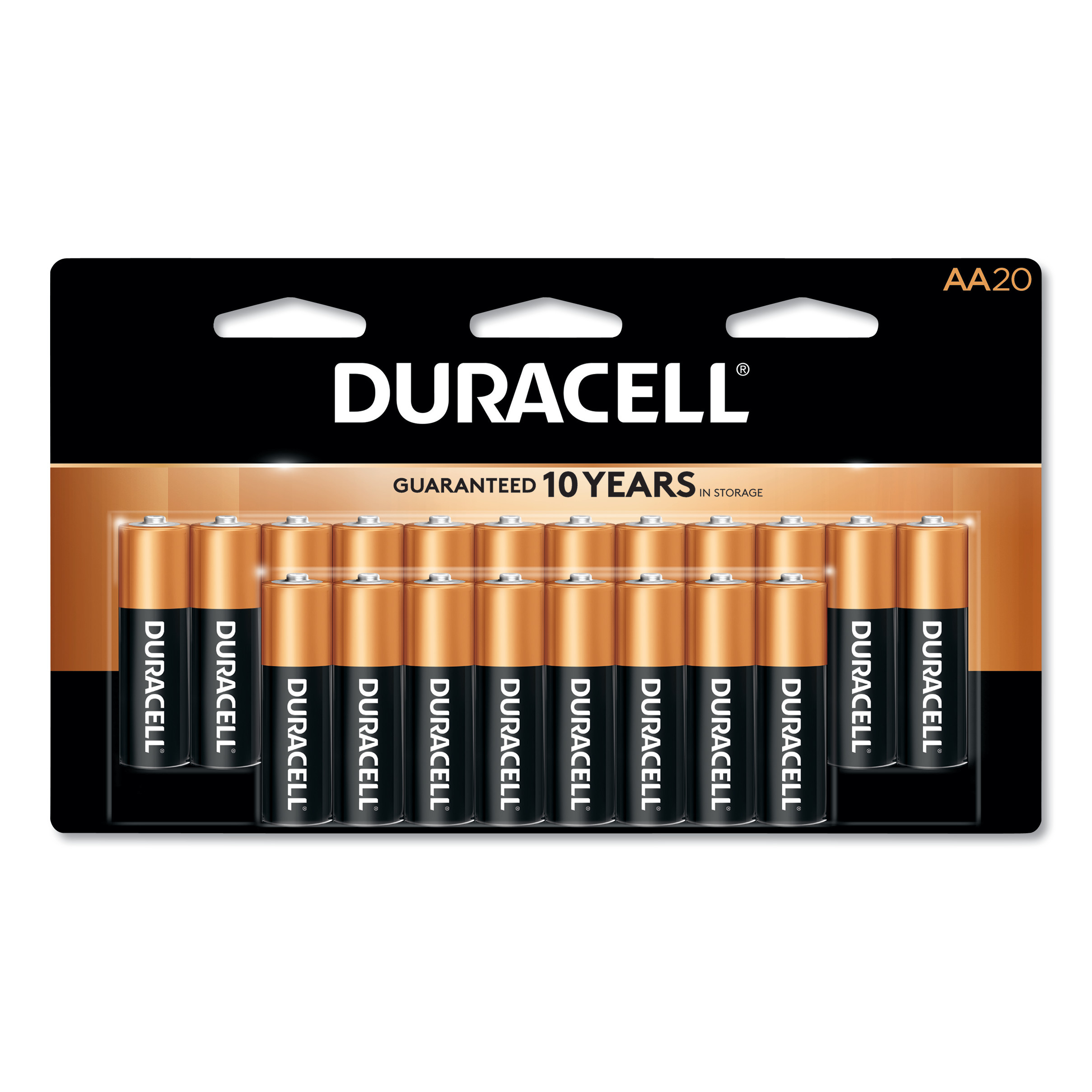  Duracell MN1500B20Z CopperTop Alkaline AA Batteries, 20/Pack (DURMN1500B20Z) 