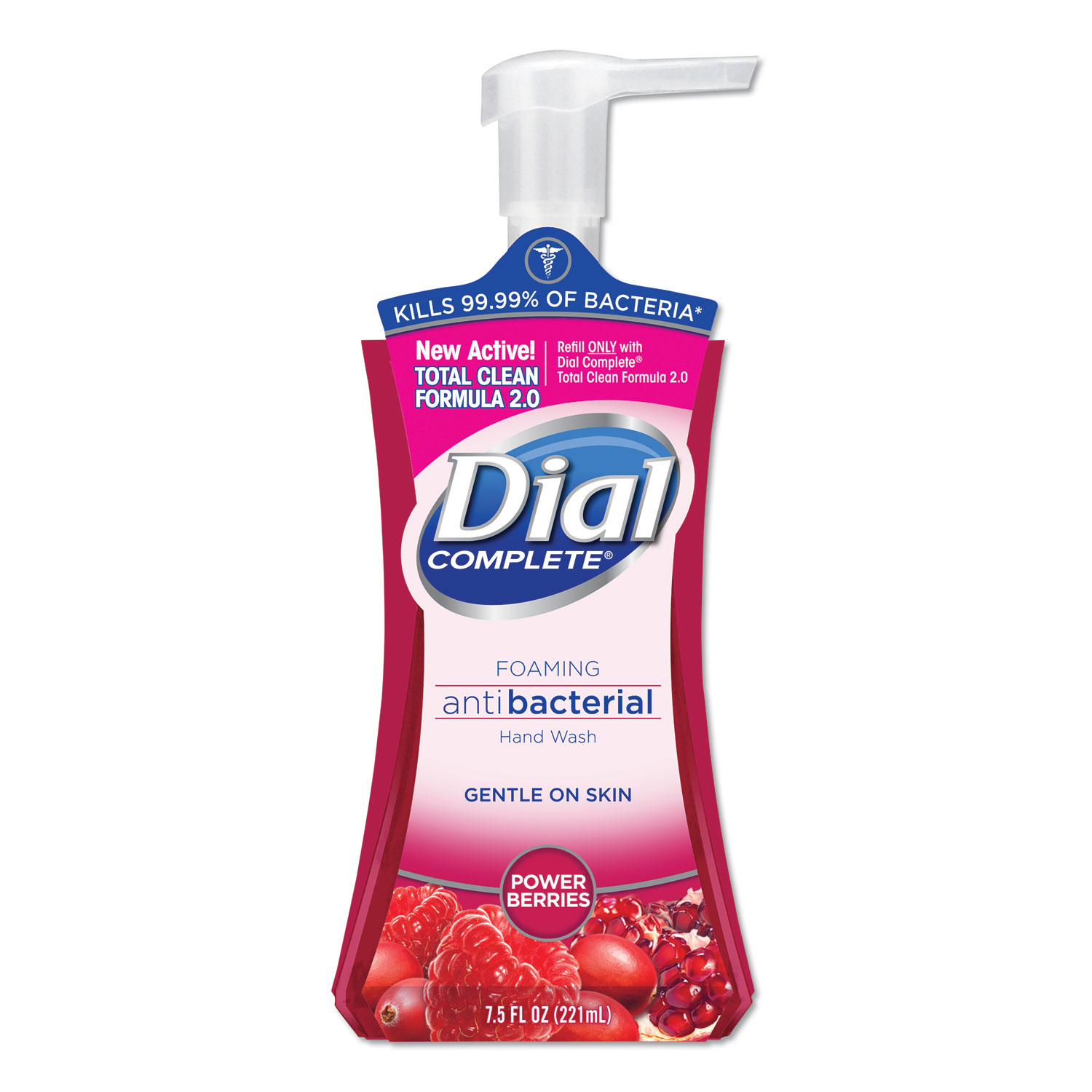  Dial 17000-03016 Antibacterial Foaming Hand Wash, Power Berries, 7.5 oz Pump Bottle (DIA03016) 