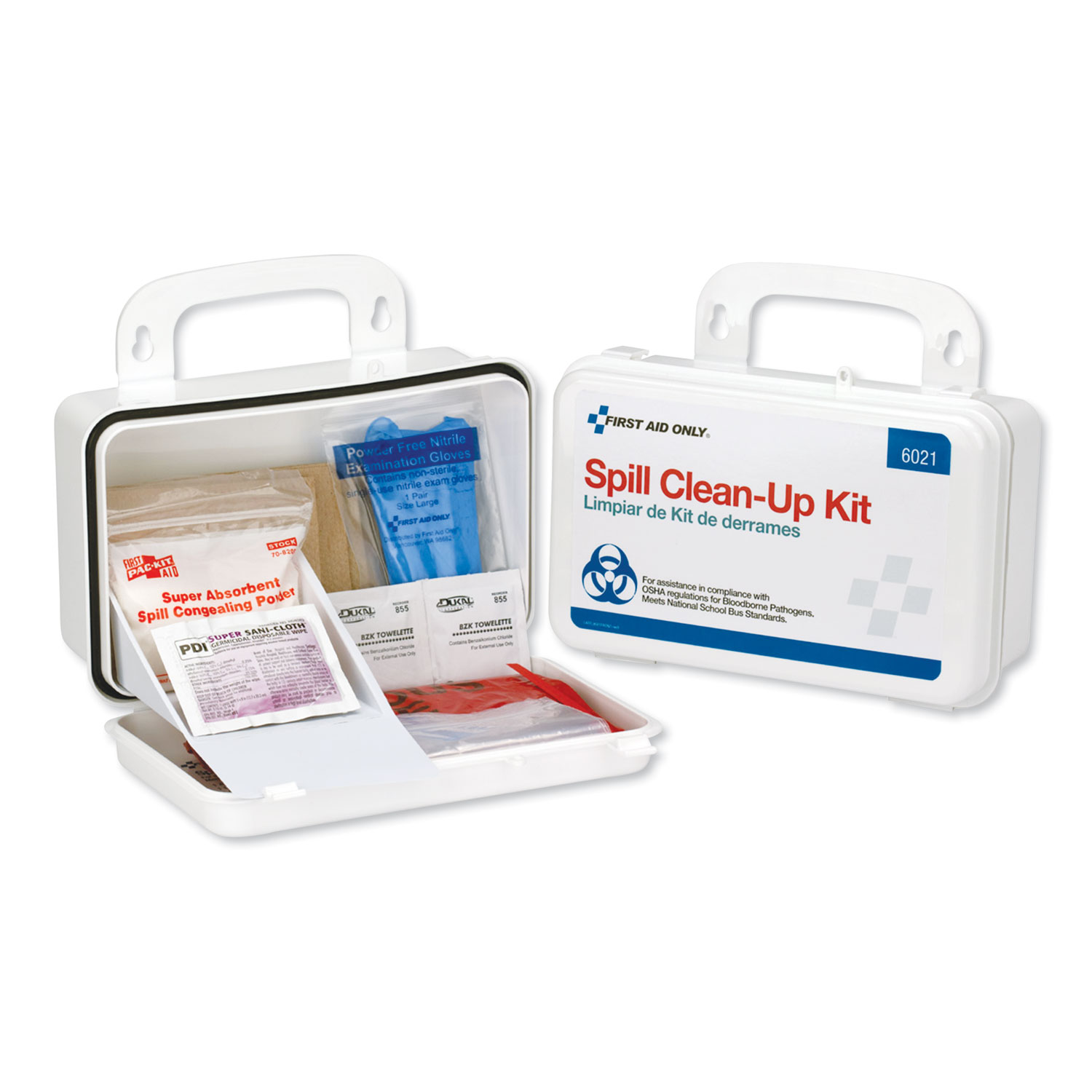  First Aid Only 6021 BBP Spill Cleanup Kit, 7 1/2 x 4 1/2 x 2 3/4, White (FAO6021) 