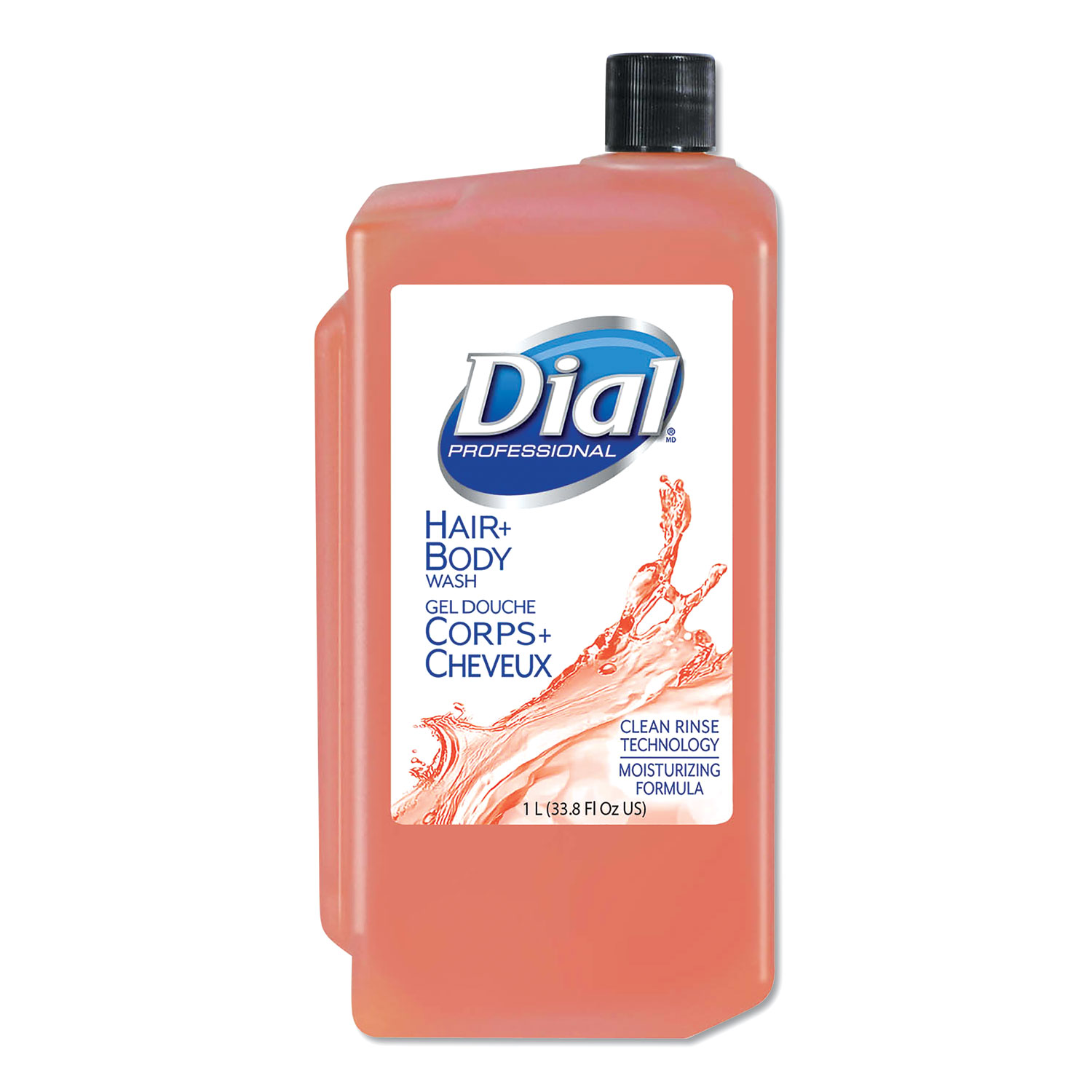  Dial Professional 4031 Antibacterial Body Wash, Spring Water, 1 L Refill Cartridge, 8/Carton (DIA04031) 