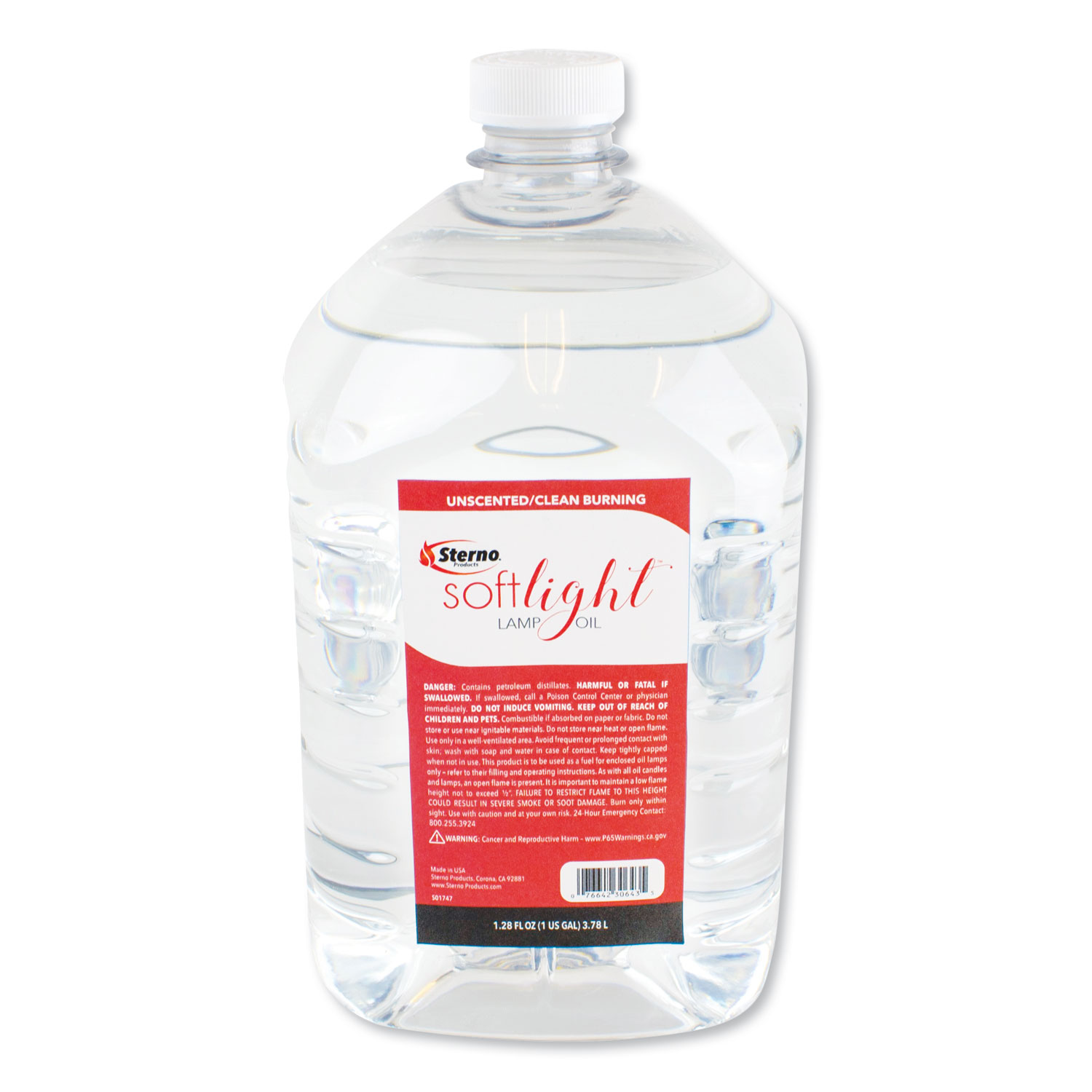 Soft Light Liquid Wax Lamp Oil, Clear, Gallon, 4 per Carton
