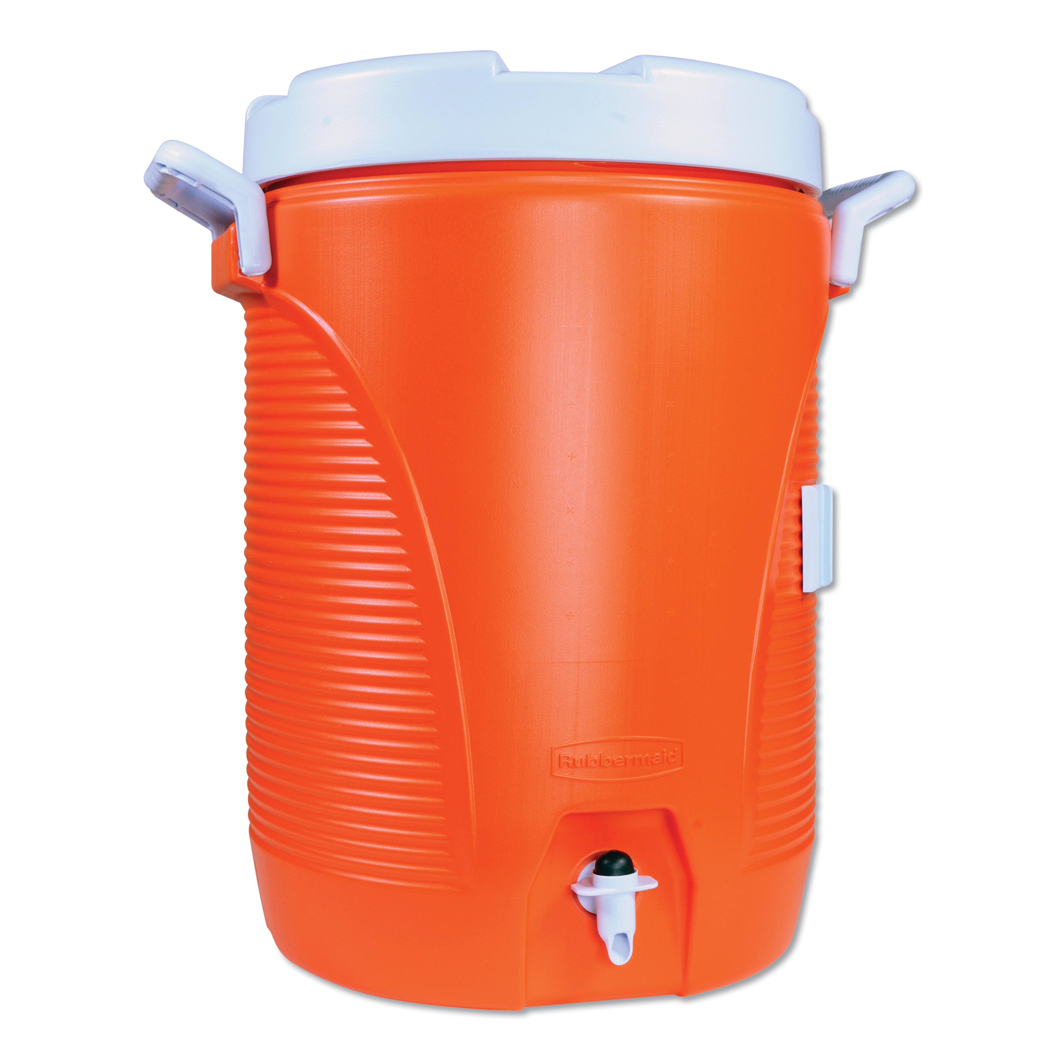  Rubbermaid Commercial 1840999 Insulated Water Cooler, 5 gal, Orange/White (RCP1840999) 