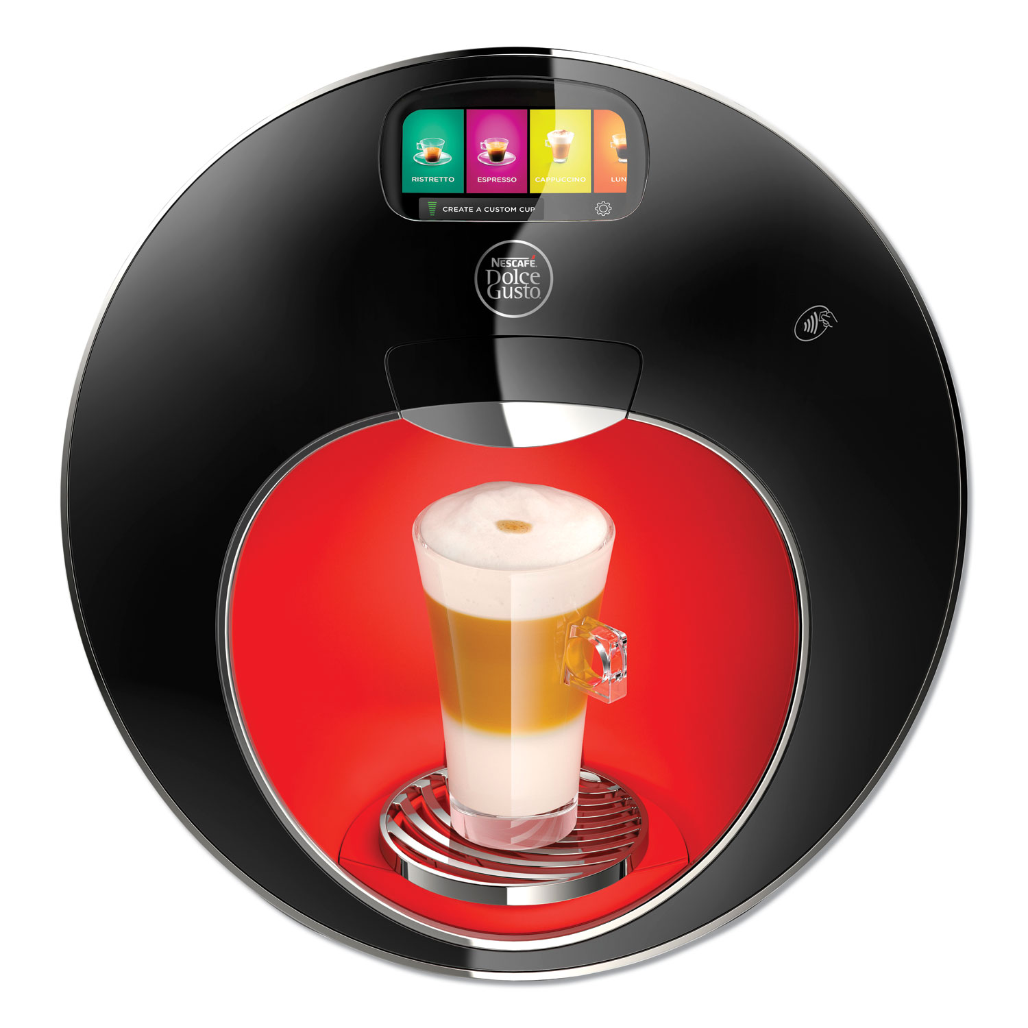  NESCAFÉ Dolce Gusto 98836 Majesto Automatic Coffee Machine, Black/Red (NES98836) 