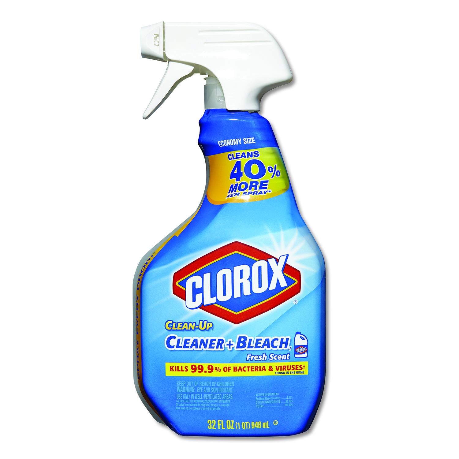 Clorox CLO30197 Clean-Up Cleaner + Bleach, 32 oz Spray Bottle, Fresh Scent, 9/Carton (CLO30197) 