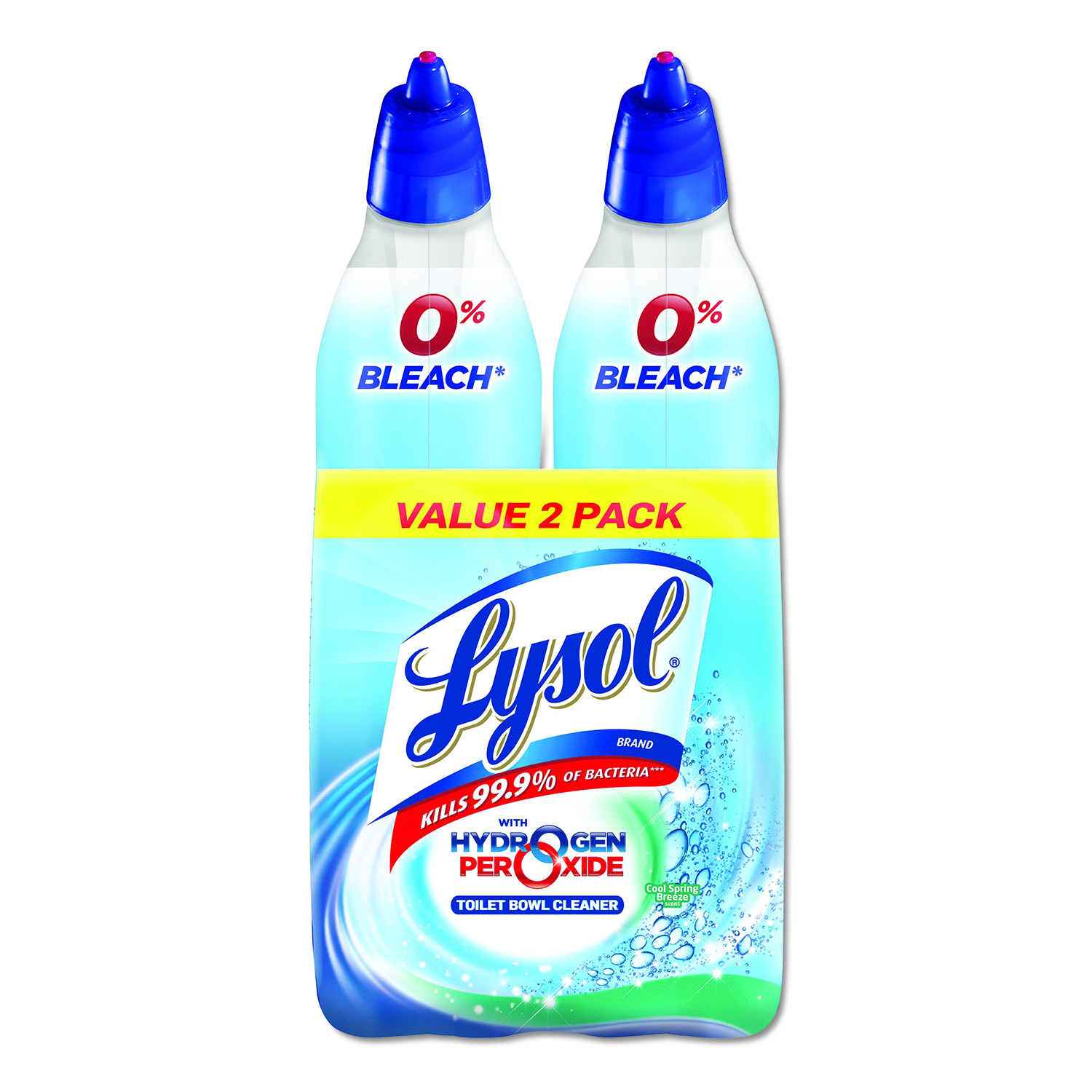  LYSOL Brand 19200-96084 Toilet Bowl Cleaner with Hydrogen Peroxide, Cool Spring Breeze, 24 oz, 2/Pack (RAC96084PK) 