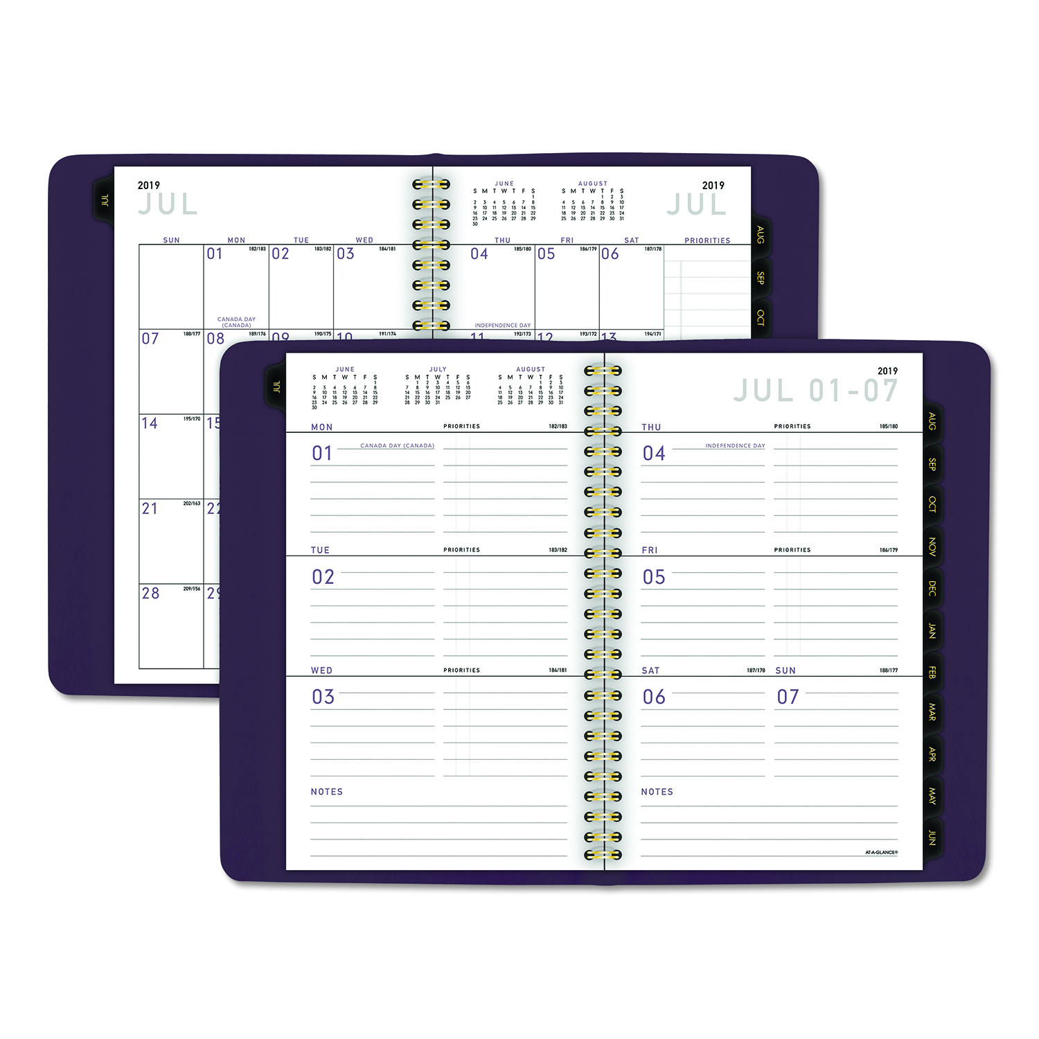 Contemporary Academic Planner, 8 x 4 7/8, Purple, 2019-2020